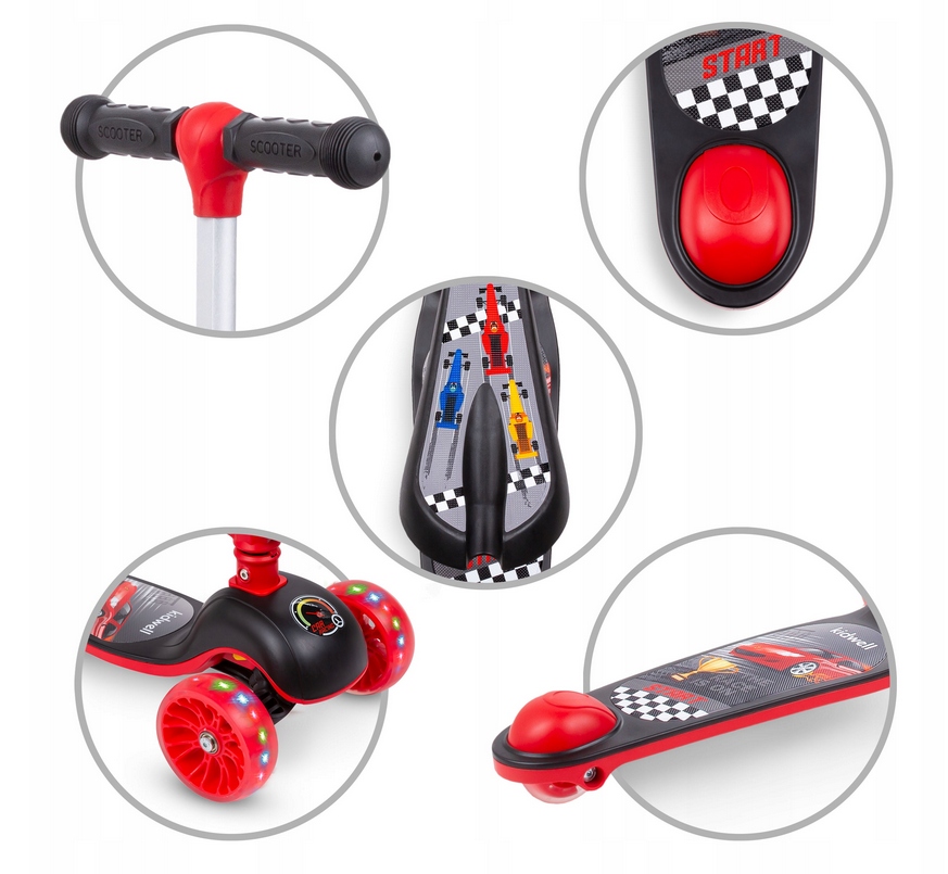 Hulajnoga balansowa 2w1 Kidwell RIMBA Jeździk LED Hamulec tak