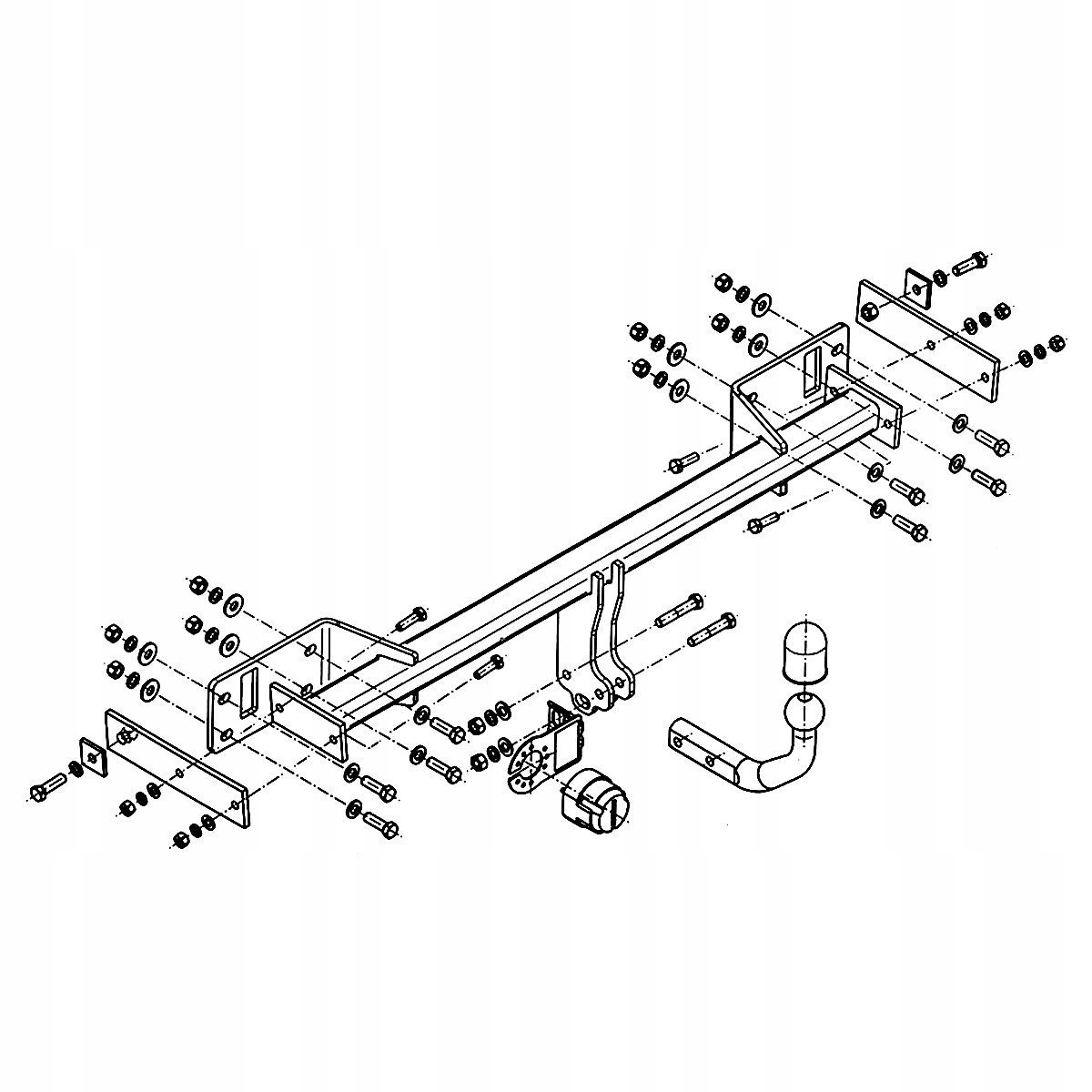 Hak holowniczy Mercedes A W176 Hatchback 12-18 WIĄZKA MODUŁ 13 PIN GRATIS Producent Steinhof