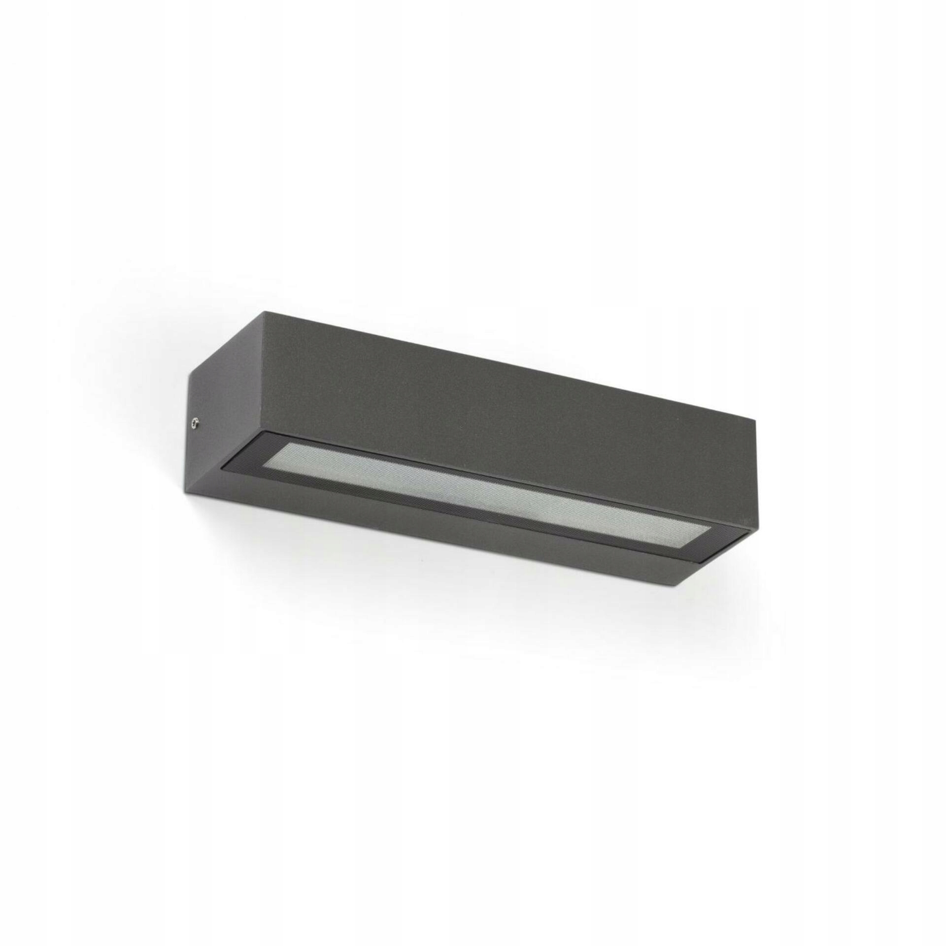 Faro Lako nástenná Led lampa IP65, 8W, 600 lm, tmavo šedá, hliník