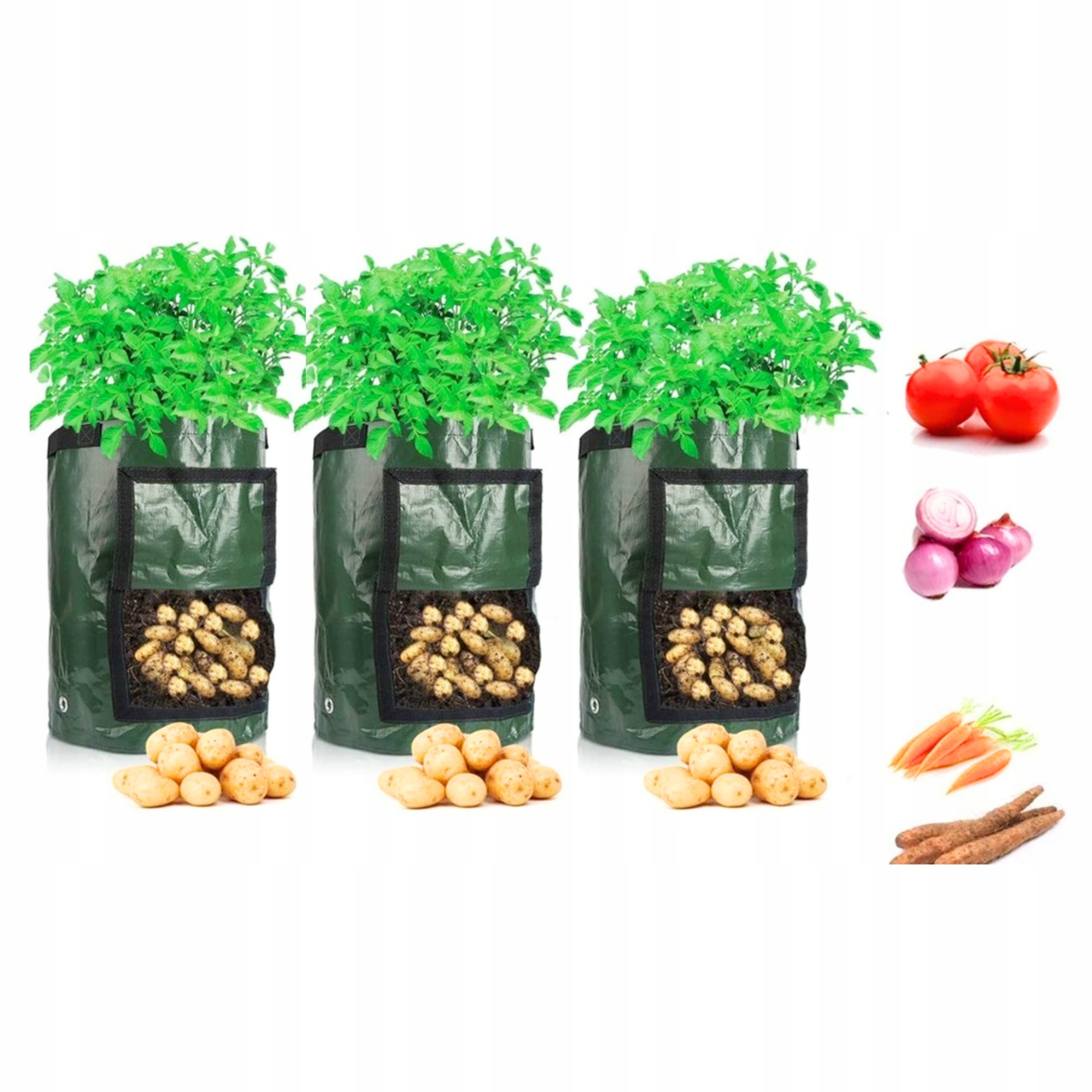 

3x Worek Torba Do Sadzenia Ziemniaków Warzyw 35x43