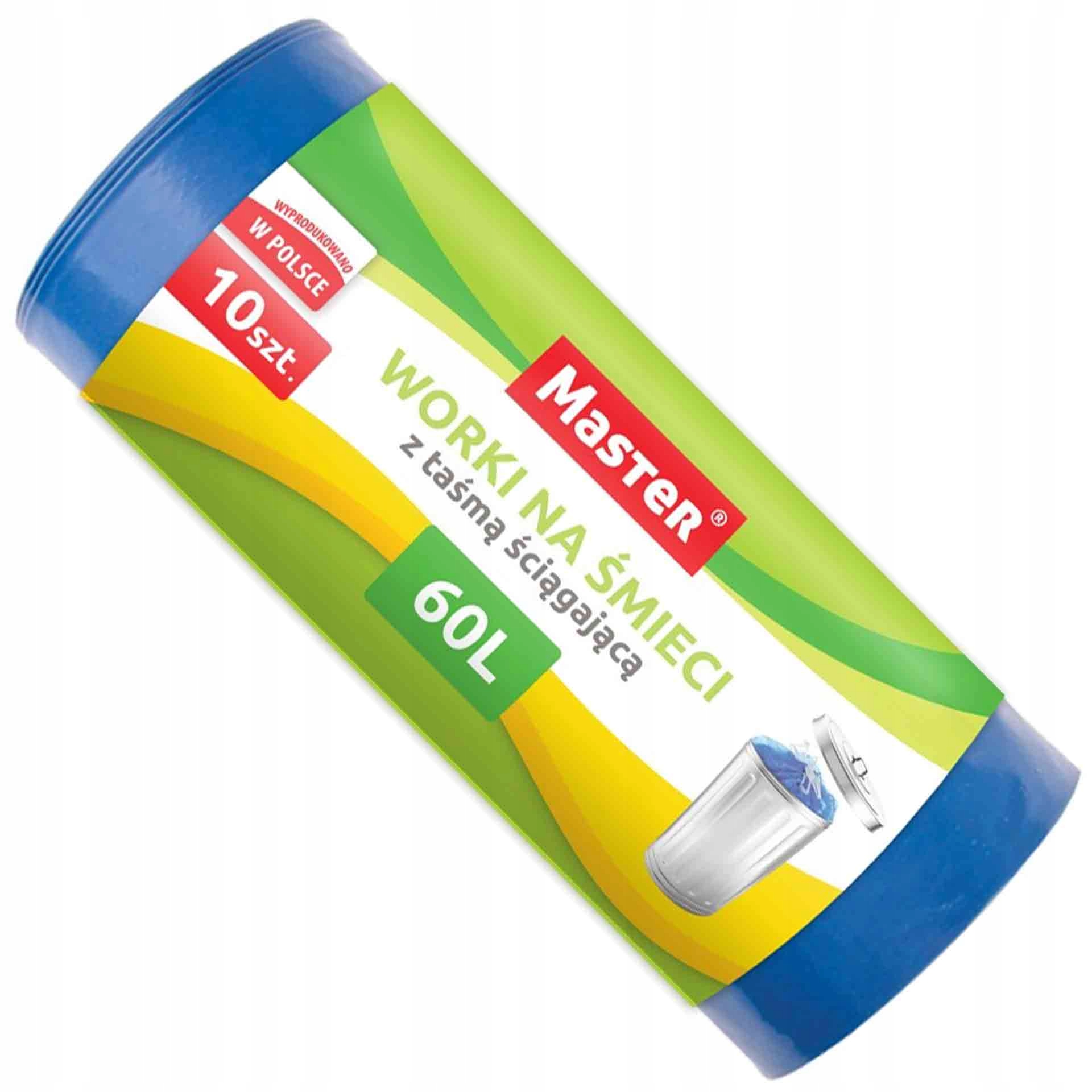 

Worki Na Śmieci Master 60 L 10 szt.z taśmą Hdpe