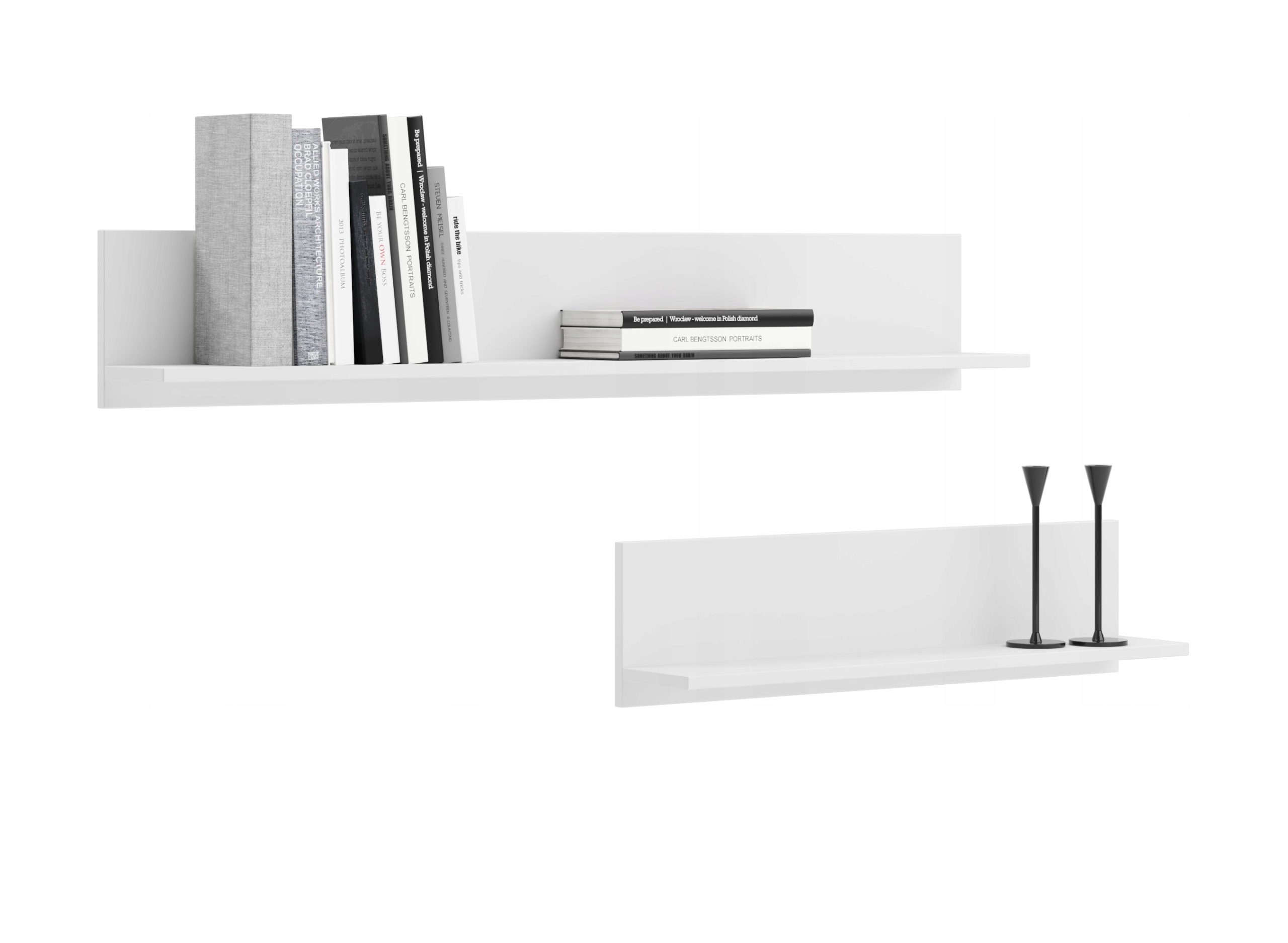 

Zestaw półek ściennych Shelf 2x100cm kolor biały
