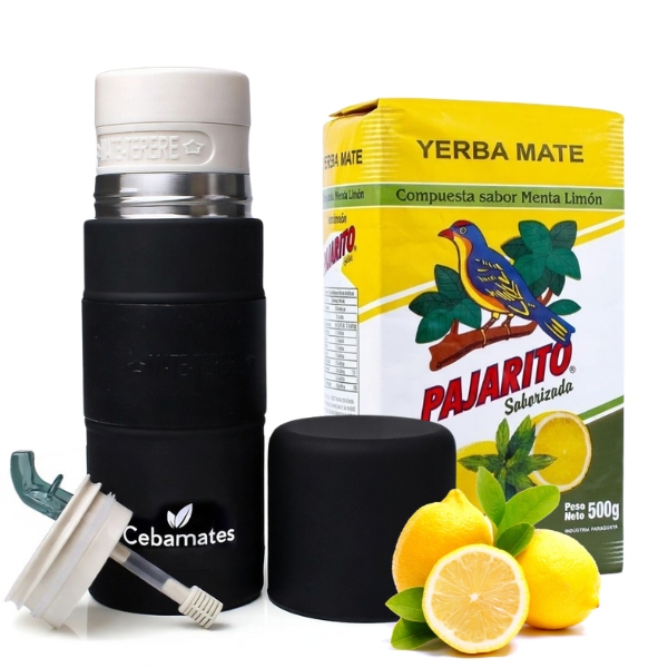 Levně Citronová sada Yerba Mate Pajarito Limon Yerbomos 3v1
