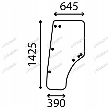 Sklo Weidemann 3070 4070 4080 4270 spodní dveře L