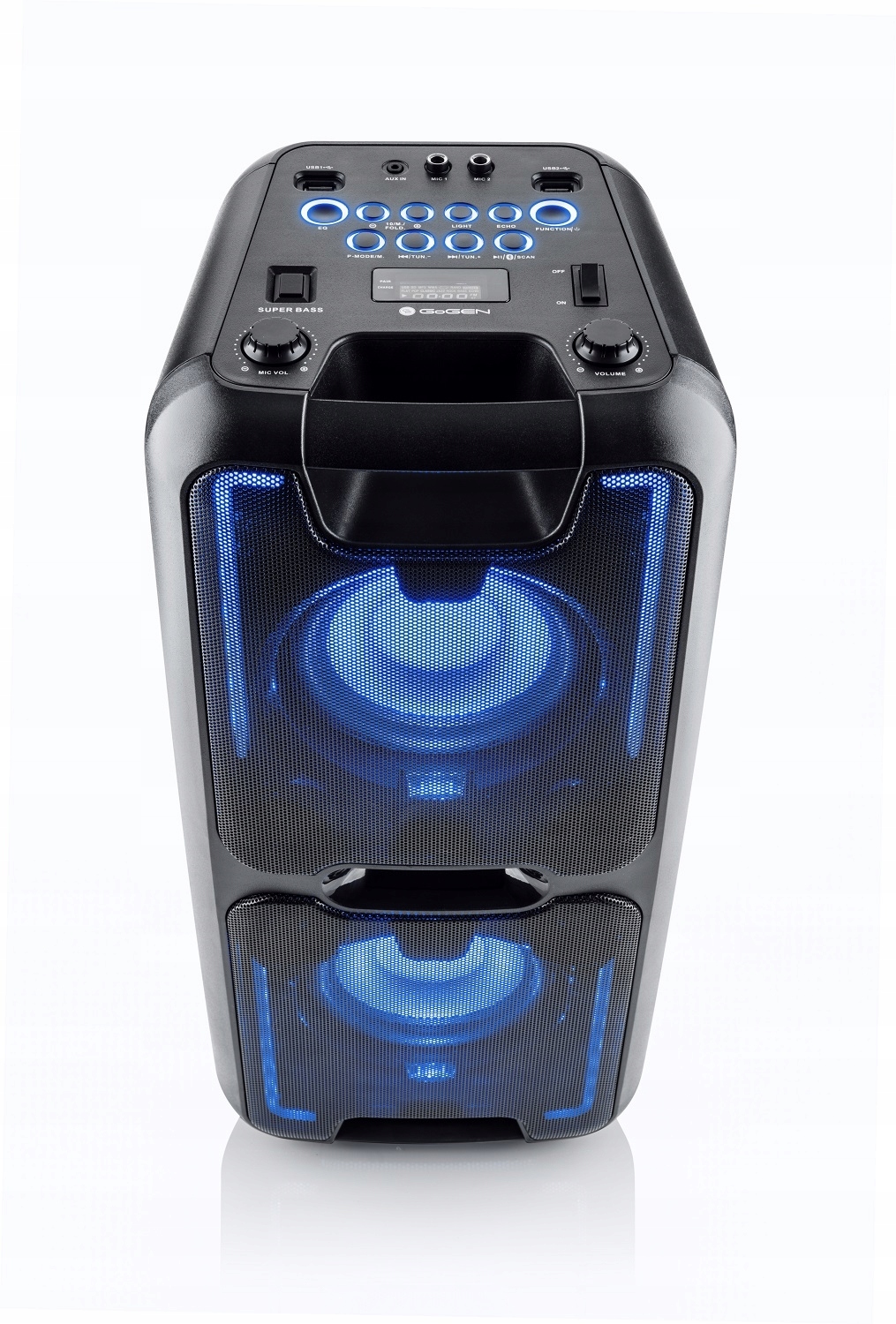 GŁOŚNIK BLUETOOTH PRZENOŚNY KARAOKE 70W GOGEN 686X Waga produktu z opakowaniem jednostkowym 8 kg