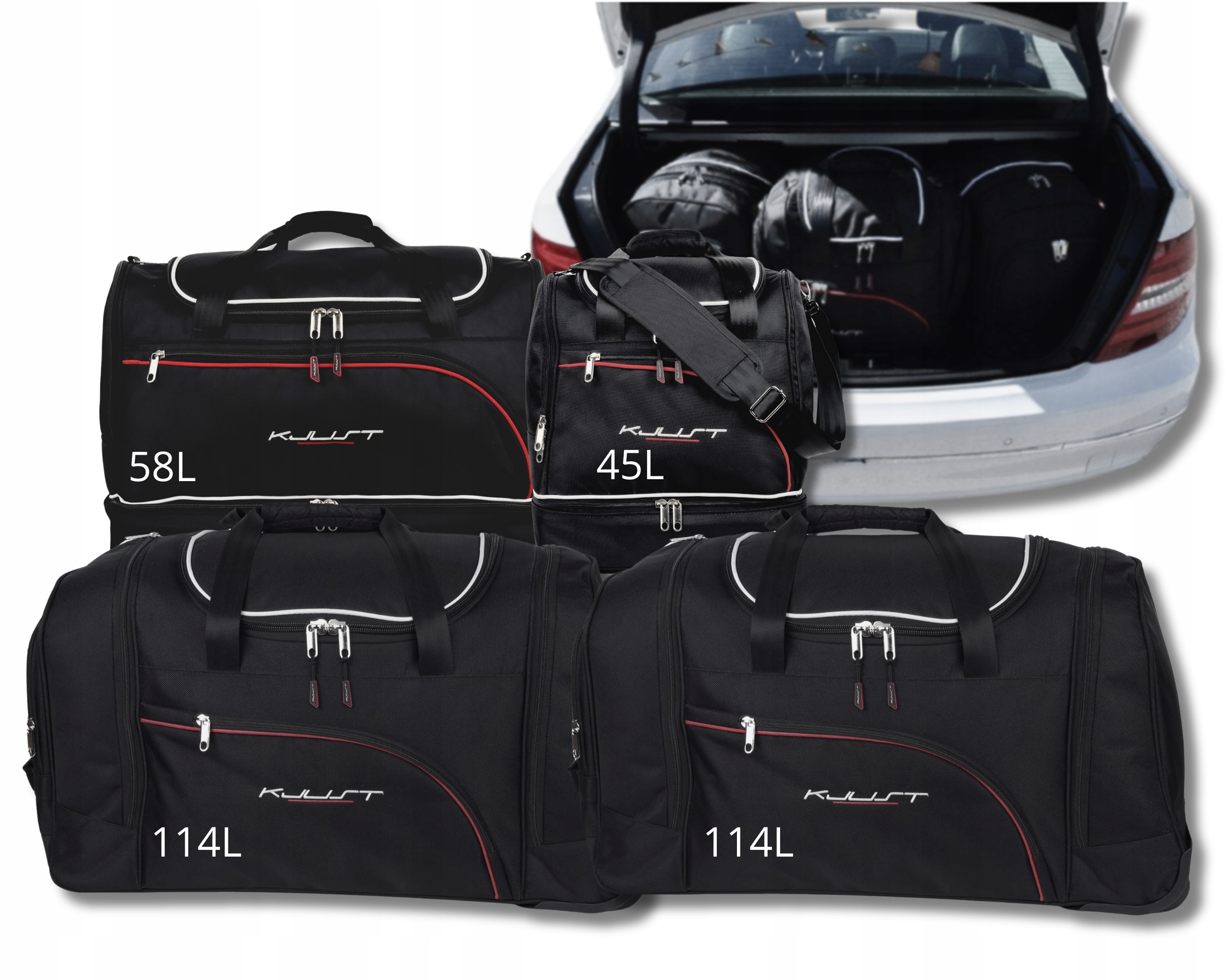 Cestovná Taška Do Kufra Mercedes-benz C Limousine 2006-2014 4 ks