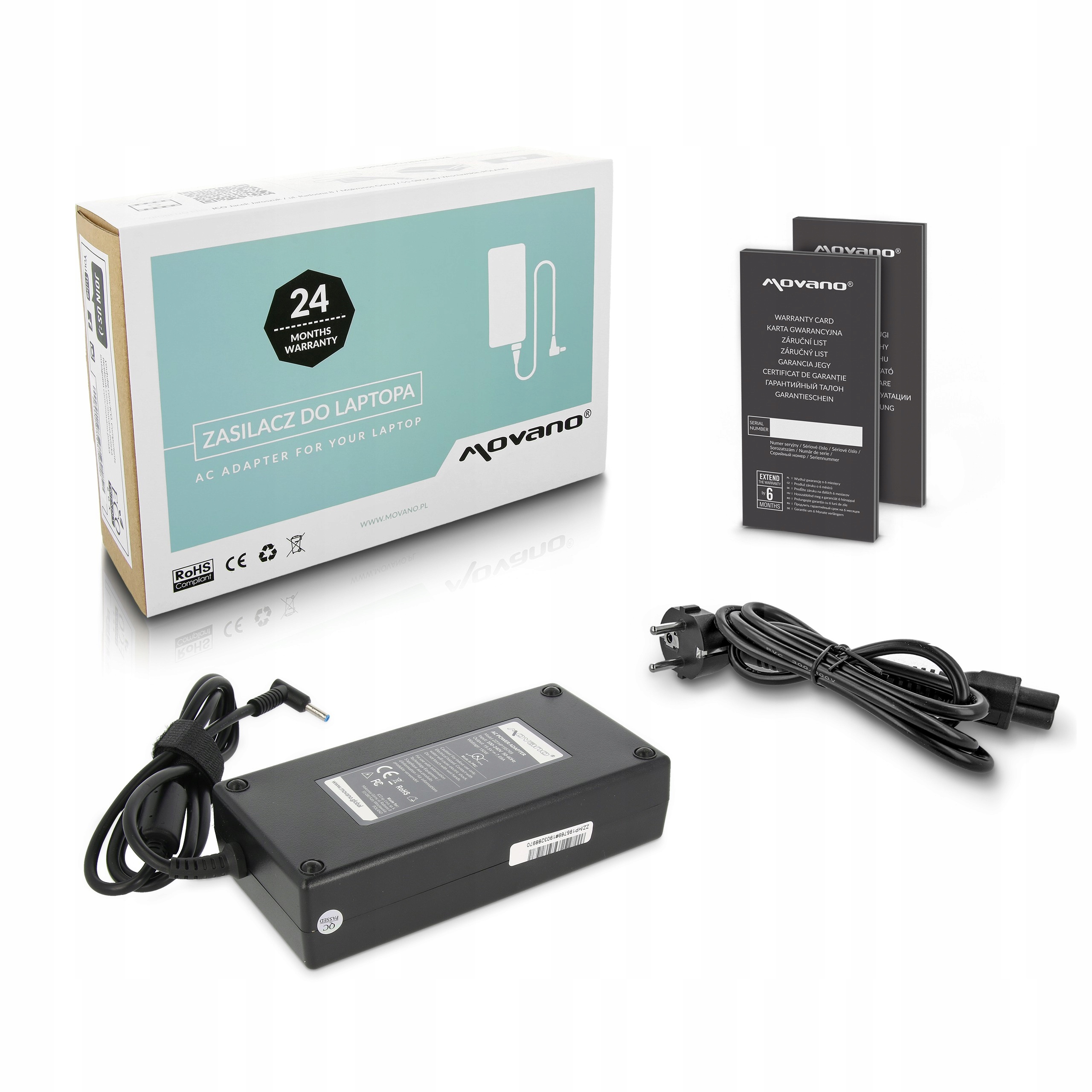 Napájecí zdroj Movano 19.5v 7.69a (4.5x3.0 pin) 150W pro Hp