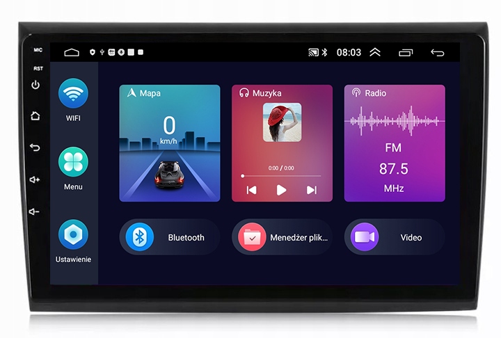 Rádio Navigace Gps Android Carplay Bt Fiat Bravo 2007-2012 4GB 64GB