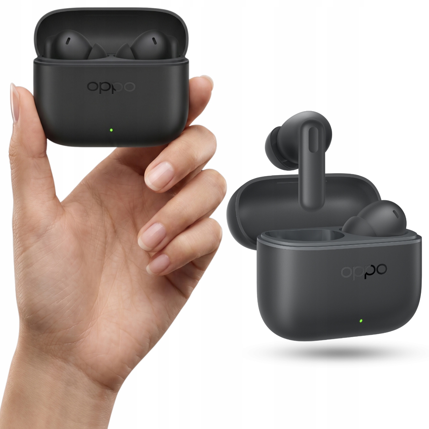 Słuchawki bezprzewodowe dokanałowe Oppo Enco Buds3 Pro czarne