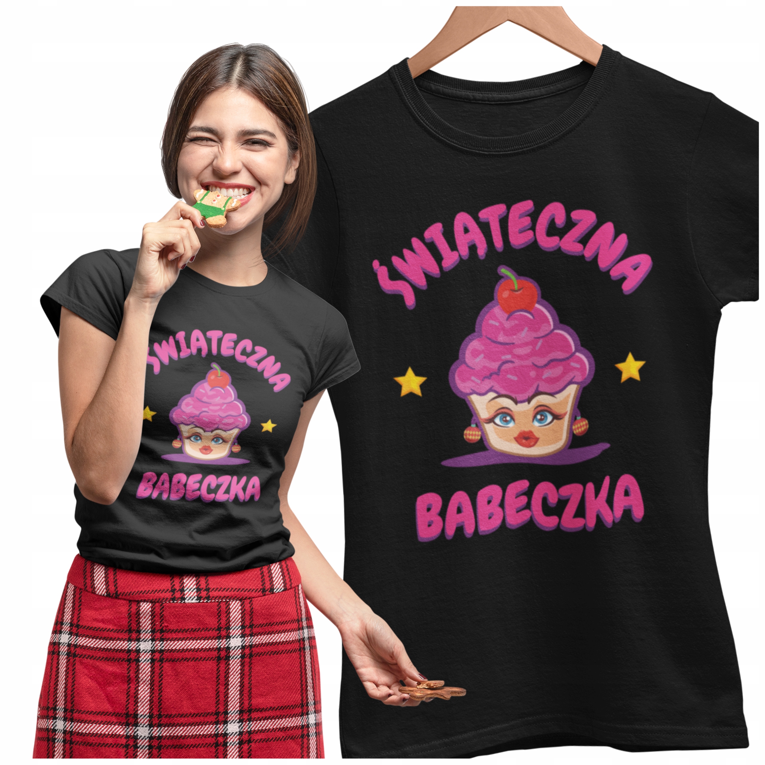 

Koszulka Świąteczna Babeczka Kobiety Pod Choinkę