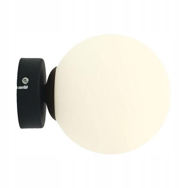 Nástenná lampa, nástenná lampa čierna, minimalistická nočná lampa nad posteľ Ball S