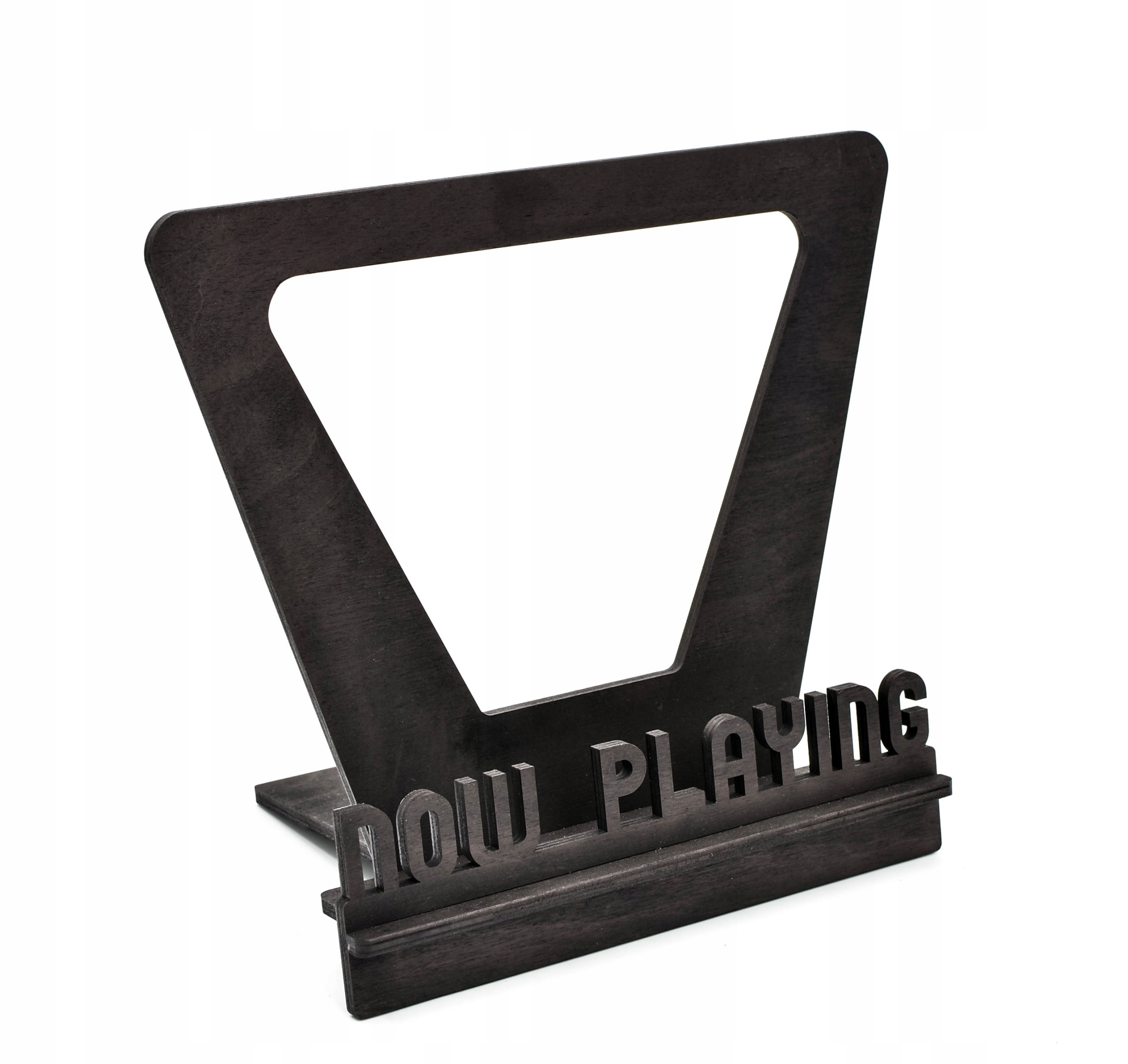 Stojak płyty winylowe winyl organizer now playing muzyka drewniany