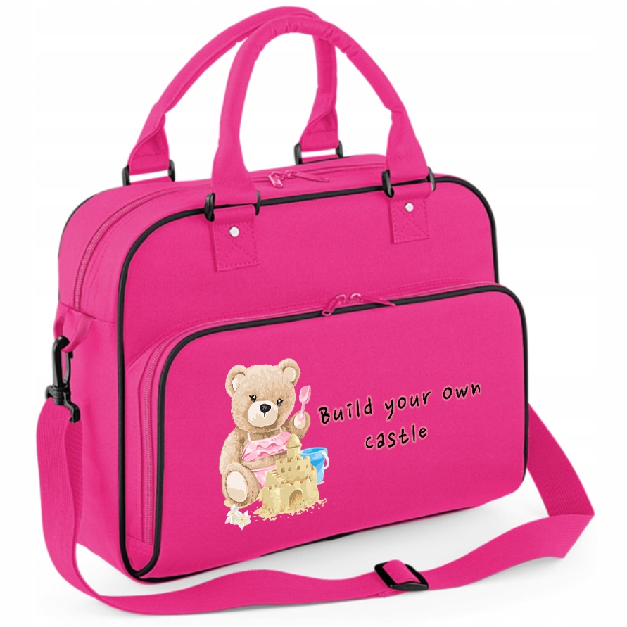 Torba Sportowa Różowa Na Siłownie Teddy Bears Build Your Own Castle