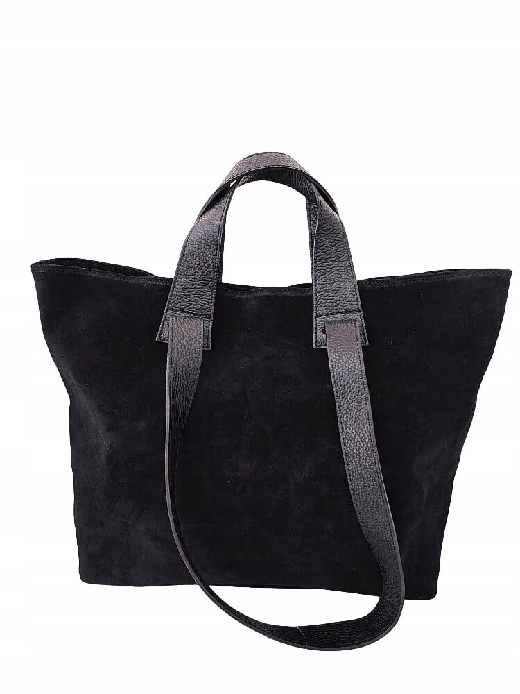 Laura Biaggi taška shopper semišová černá