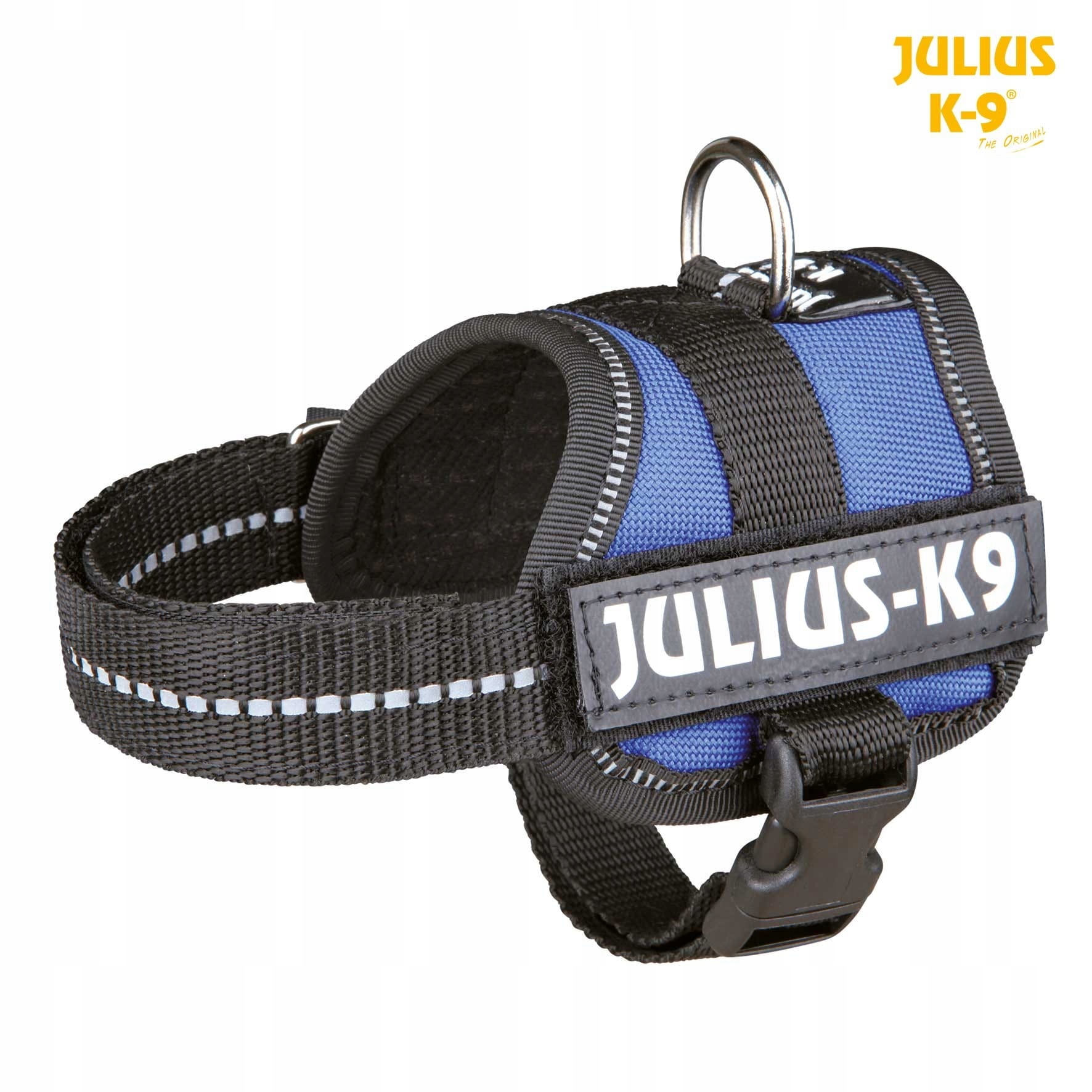 Levně Postroj pro štěňata Julius-K9 , 2/XS–S: 33–45 cm, modrý