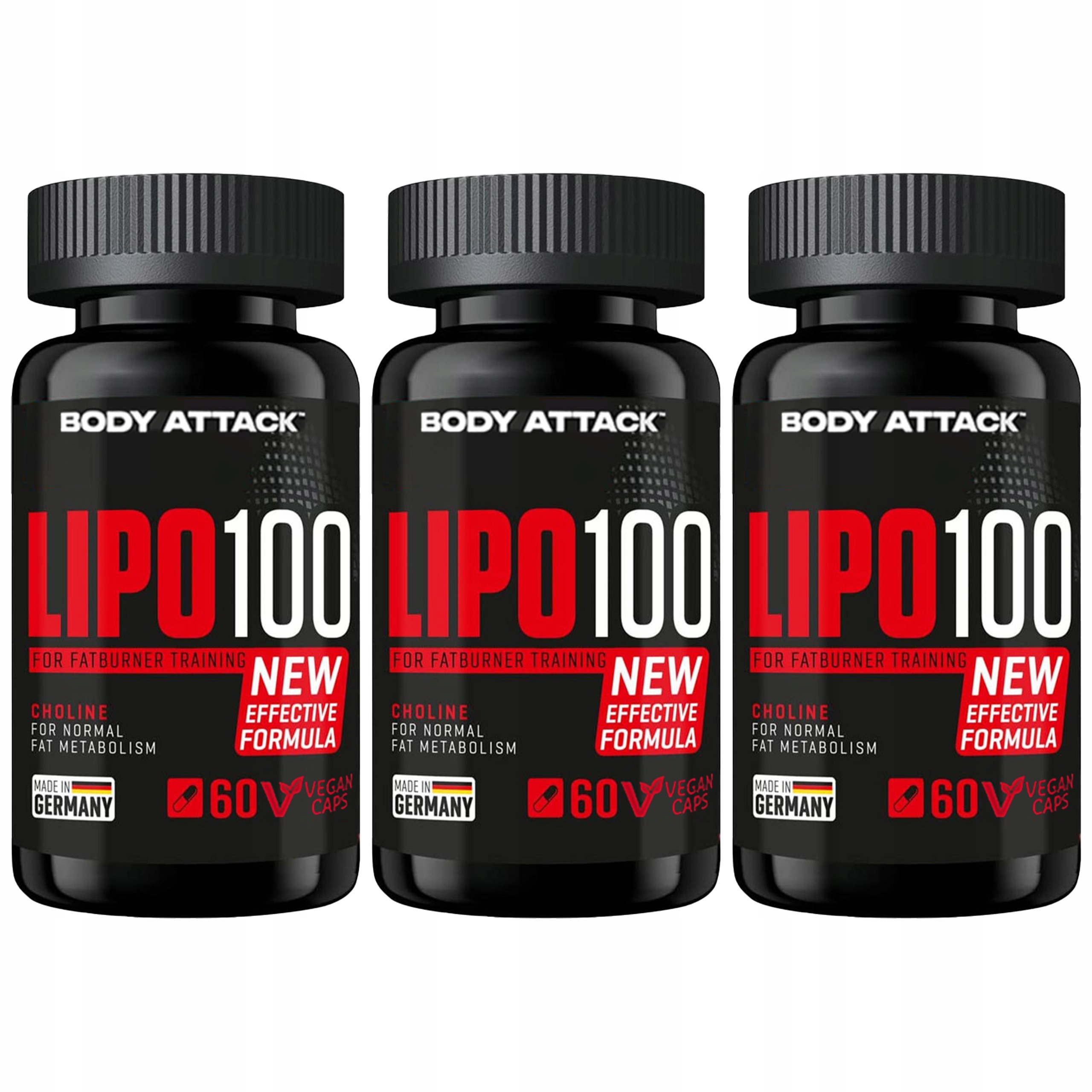 3x Lipo 100 60vcaps Redukce Dieta Spalovač Tuků