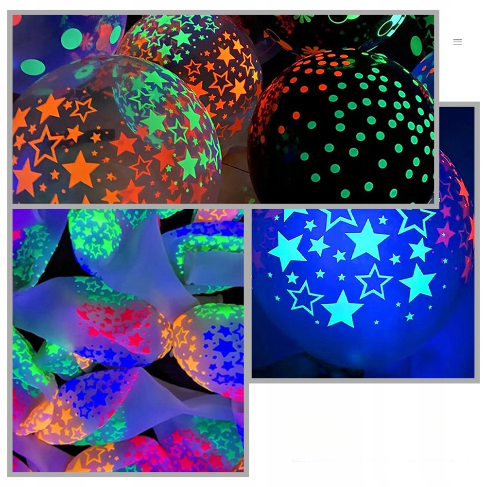 BALONY FESTIWALOWE WALENTYNKI NEONOWY BLASK Marka bez marki