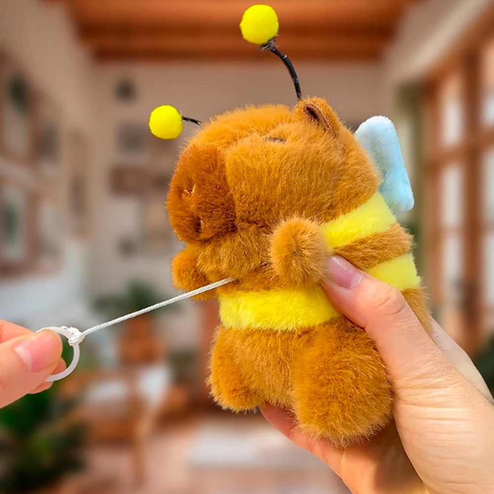 BRELOK KAPIBARA Z ŻÓŁWIEM PLUSZOWA MASKOTKA Z RUCHOMYMI SKRZYDŁAMI PSZCZOŁA Rodzaj bóbr