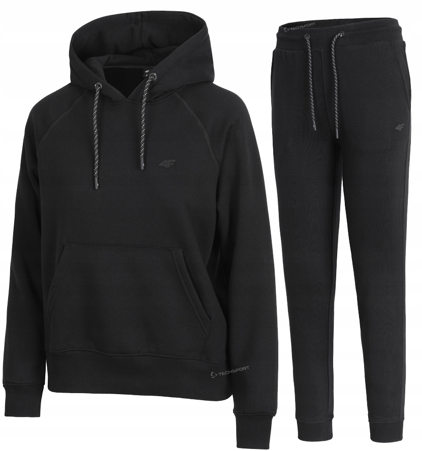 4F Damski Dres Bawełna Komplet Bluza Kangurka Spodnie rozm XL