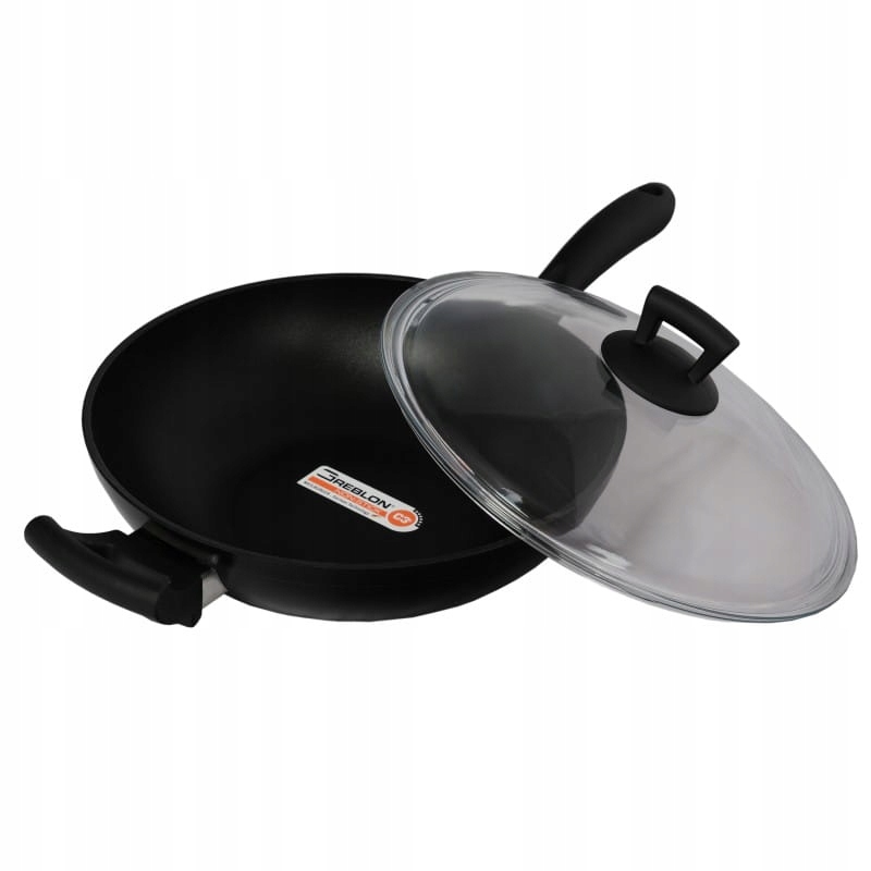 Patelnia Wok Salto 28cm + Pokrywa Powłoka Greblon Marka inna