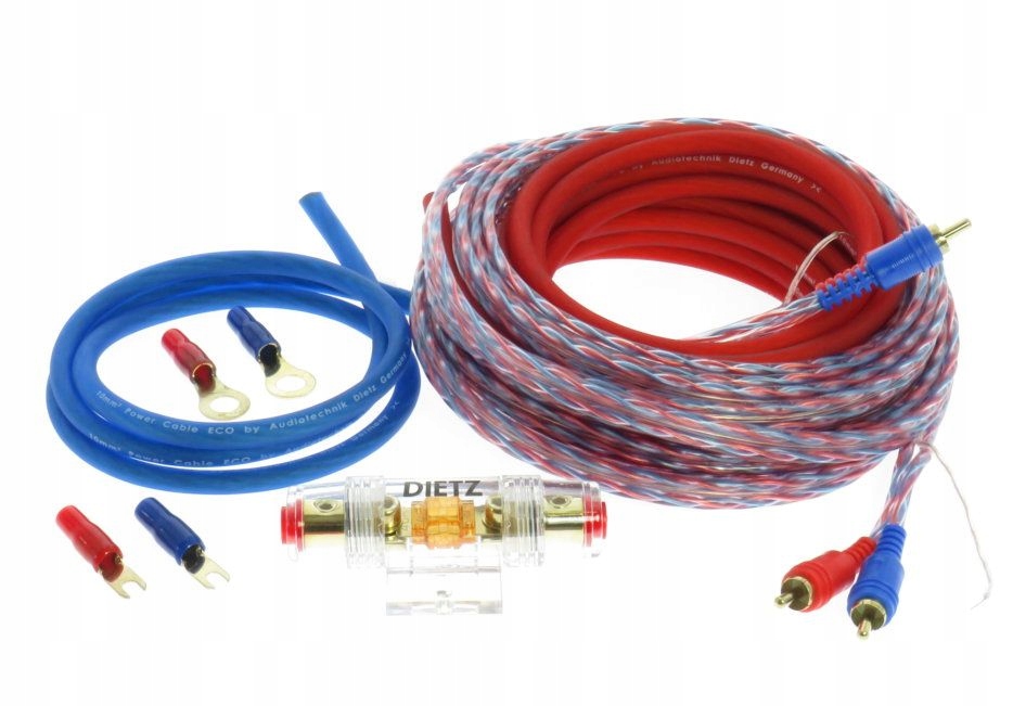 Dietz 23088 10 mm2 sada kabelů pro automobilový zesilovač