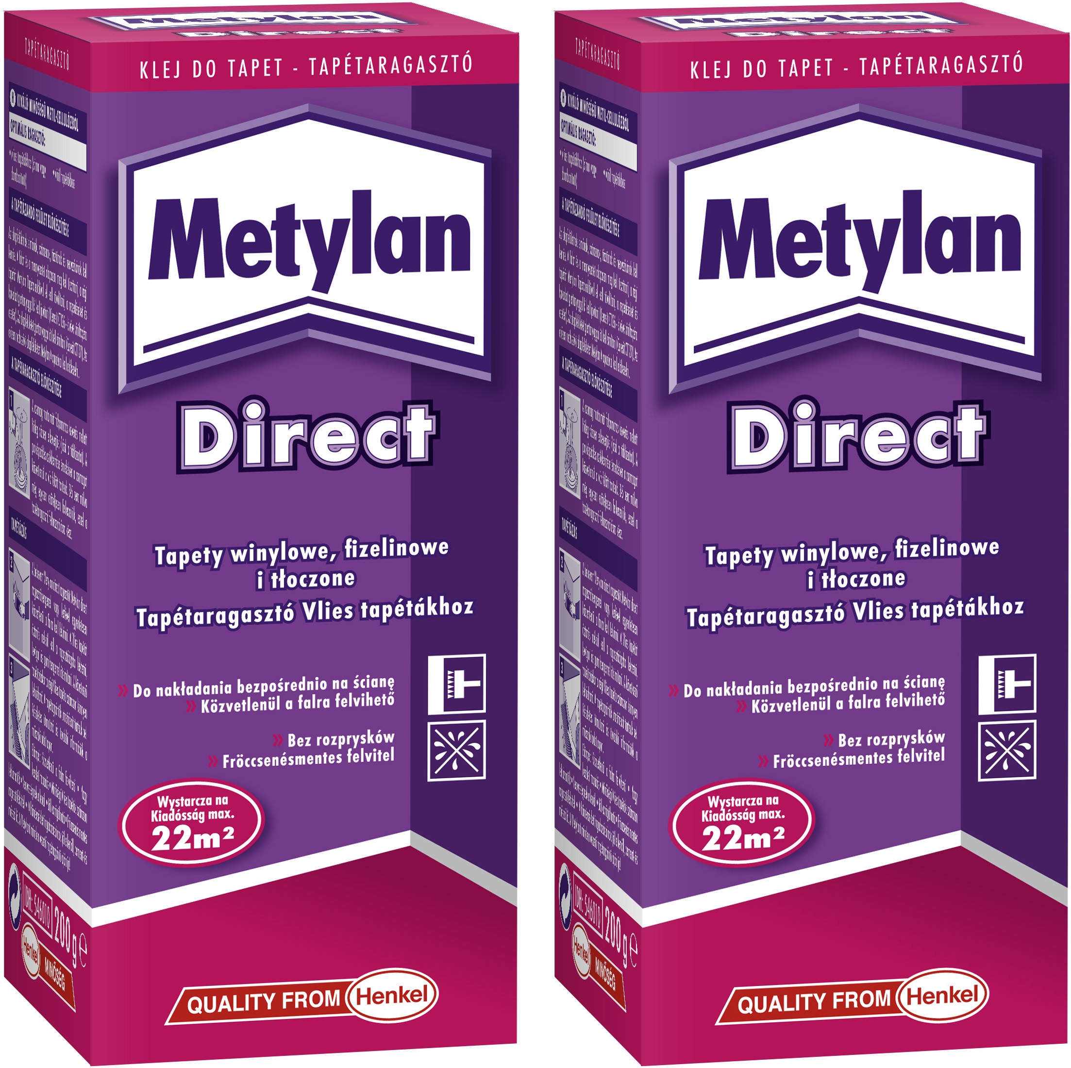

Klej do tapet Metylan Direct dwupak 2x200g