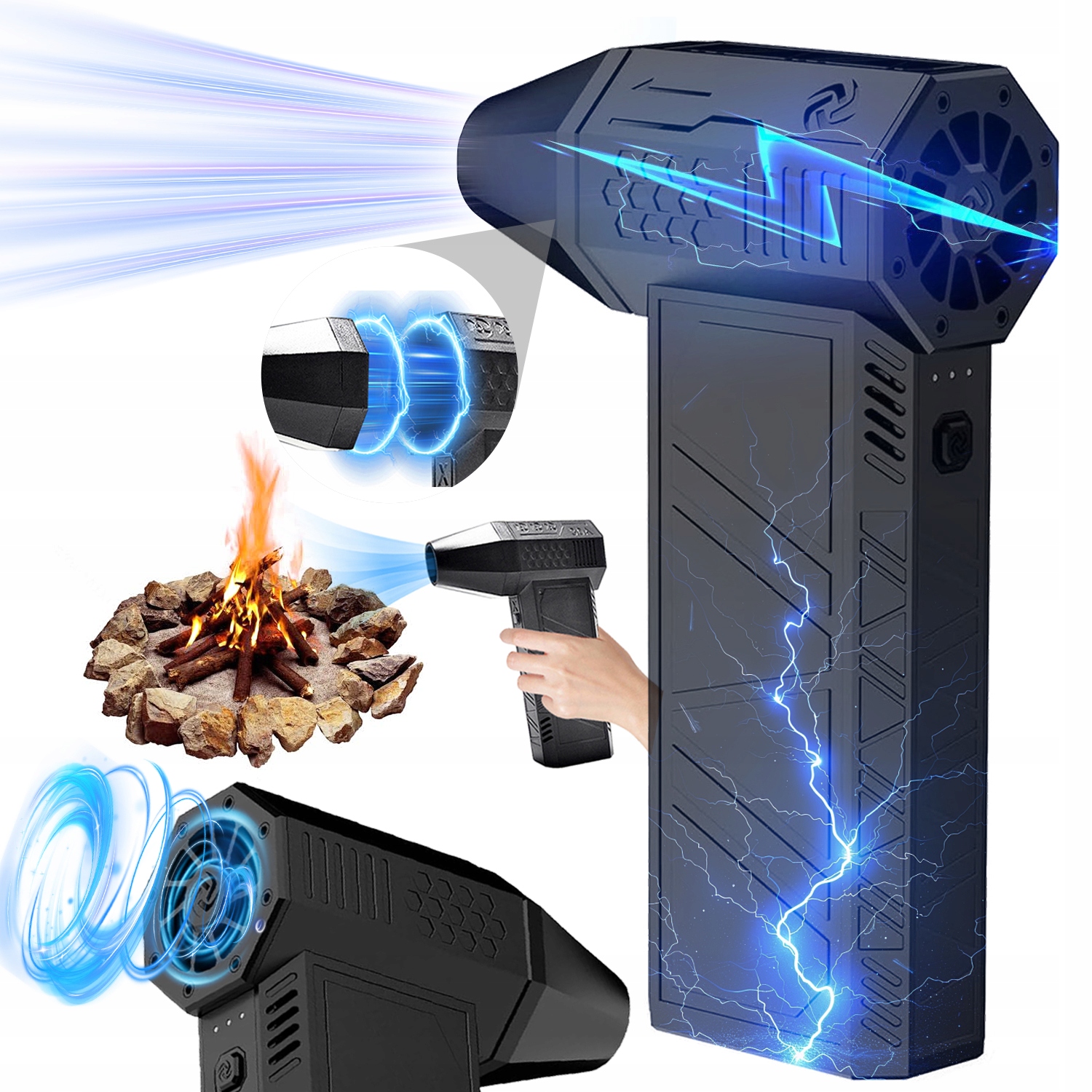 Mini turbodmychadlo 130000 ot./min multifunkční proudový ventilátor pro čištění prachu