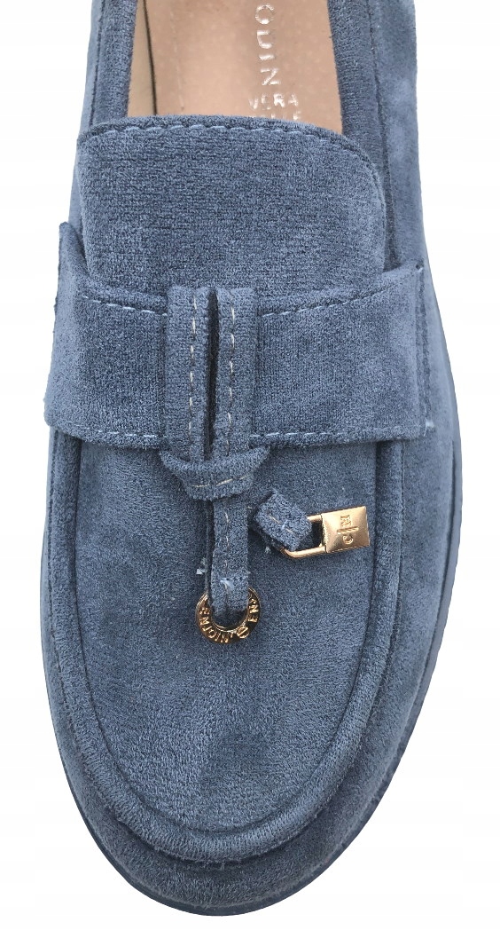 PÓŁBUT MOKASYN NIEBIESKI ZAMSZOWY GOODIN PLATFORMA XR358 37 Model XR358 J.BLUE