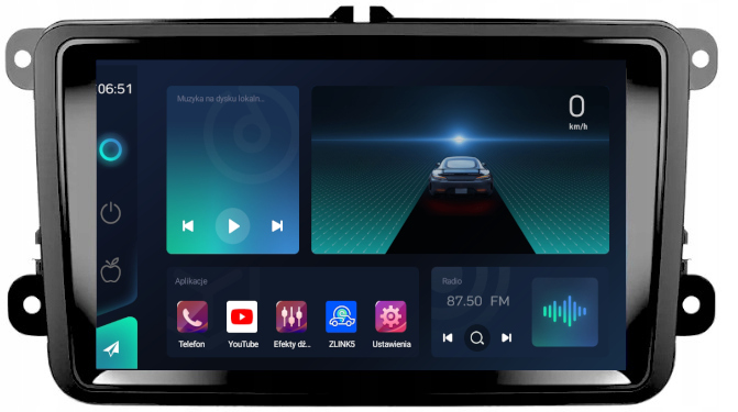 Rádio Android Vw Golf 5 6 Touran Gps Bt Wifi Usb 4GB 64GB Modem Sim