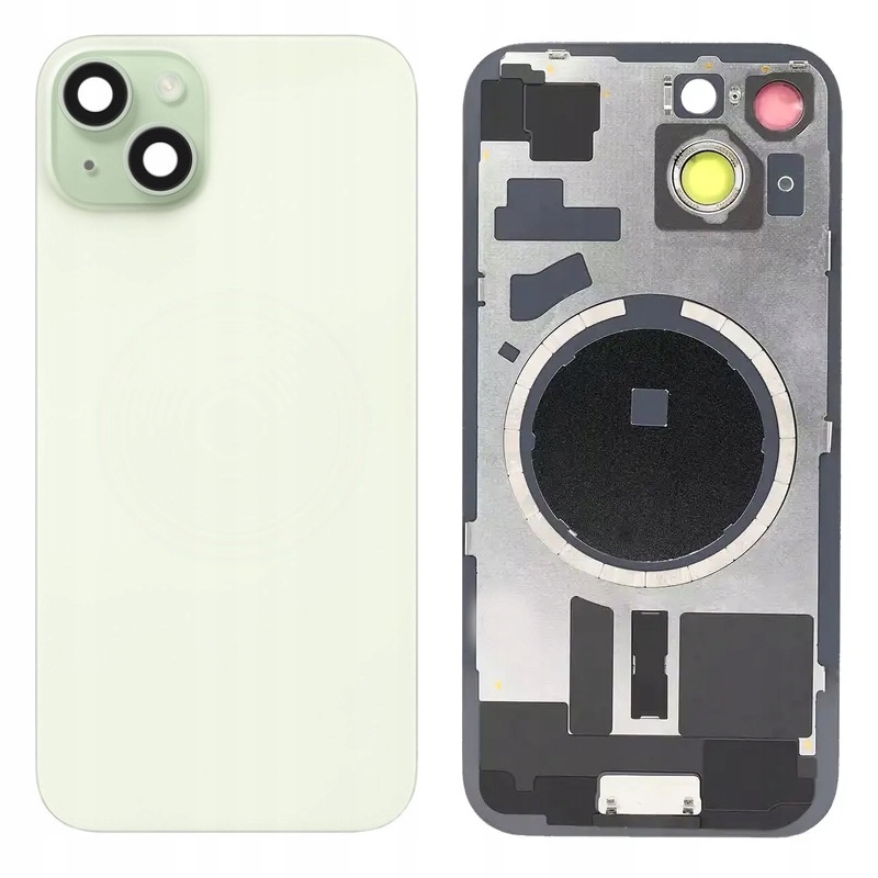 Tylny Panel Szkło Ramka do Apple iPhone 15 Green Zielony Magnesy MagSafe