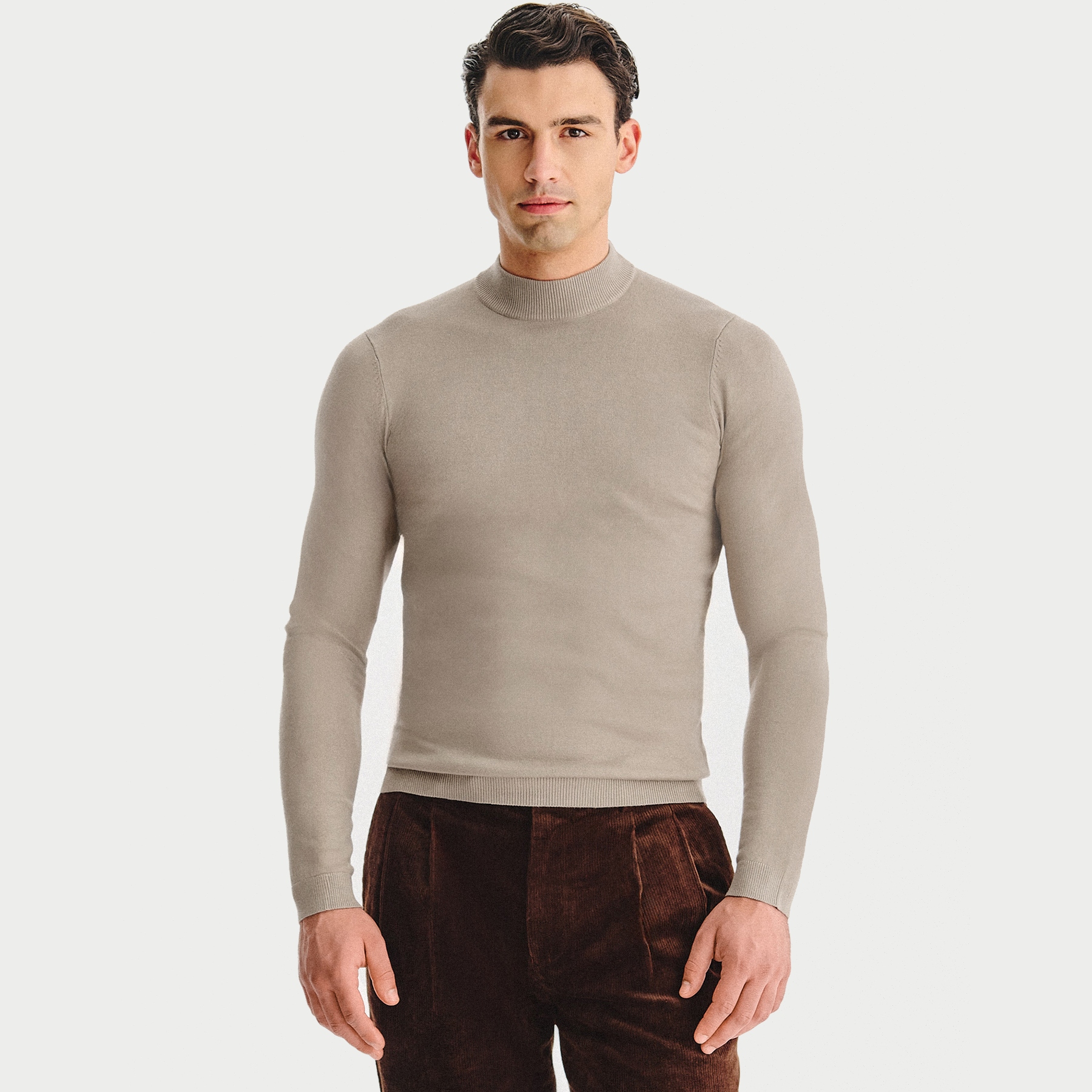 Základní pánský pologolf v béžové barvě Pako Lorente vel 3XL