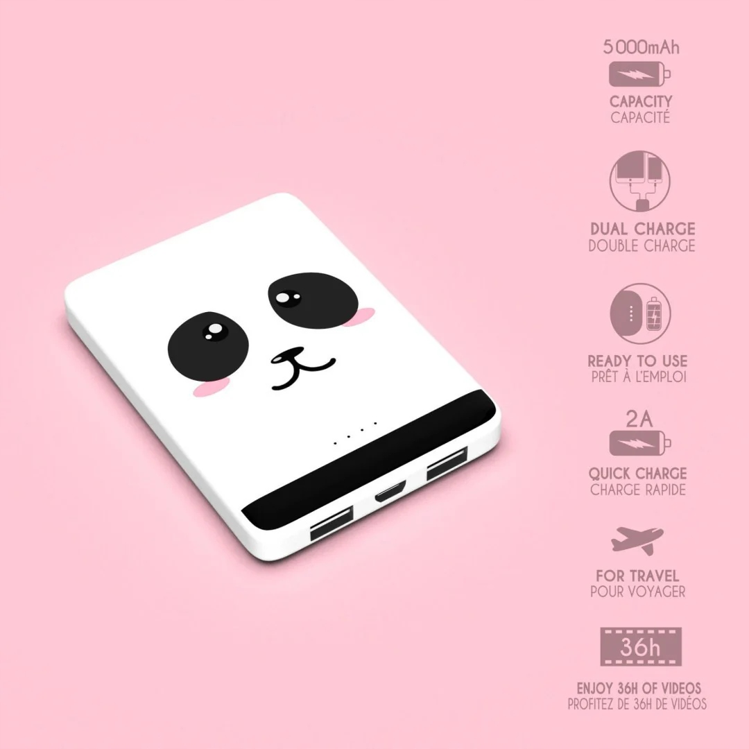 Powerbanka kompatibilní Panda 5000 mAh MoB lehká 100 g 2 Usb porty