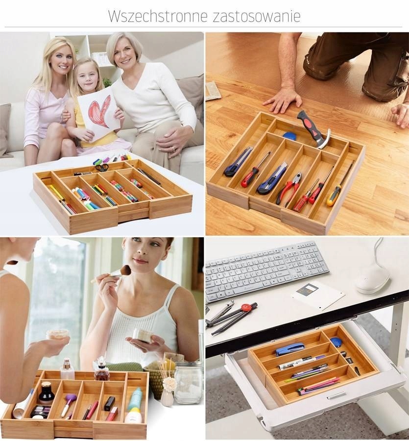 Organizer na sztućce Szufladowy Rozsuwany Wkład EAN (GTIN) 5902557330676