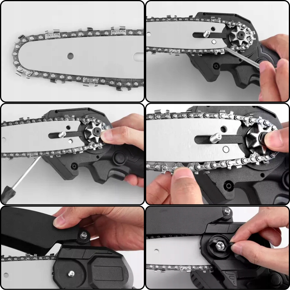 MOCNA PIŁA ŁAŃCUCHOWA AKUMULATOROWA 6” + 2X AKUMULATOR 48V 1200W ZESTAW XL Zasilanie akumulatorowe