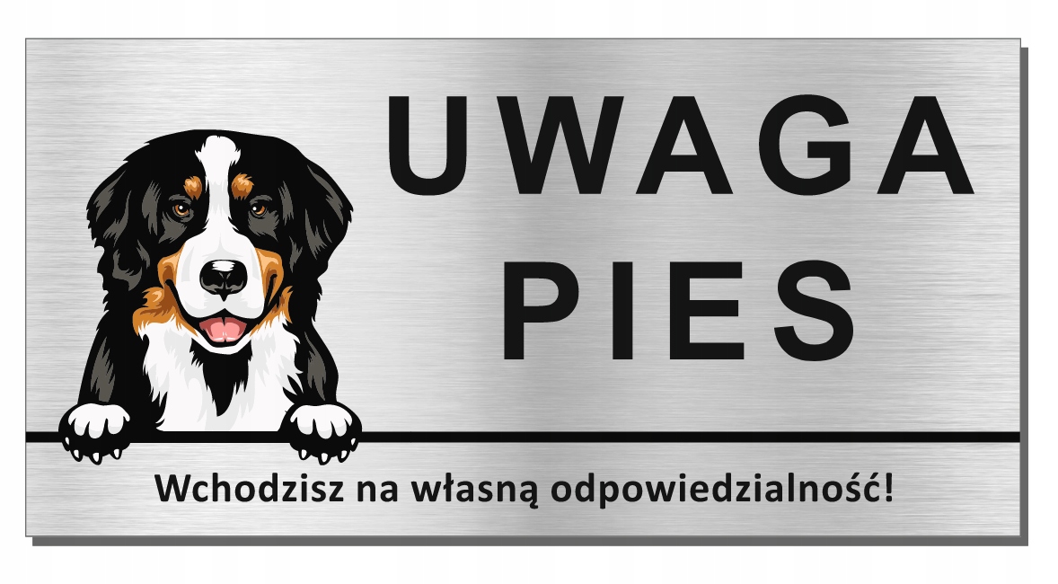 

Tabliczka Uwaga Pies Berneński Pies Pasterski