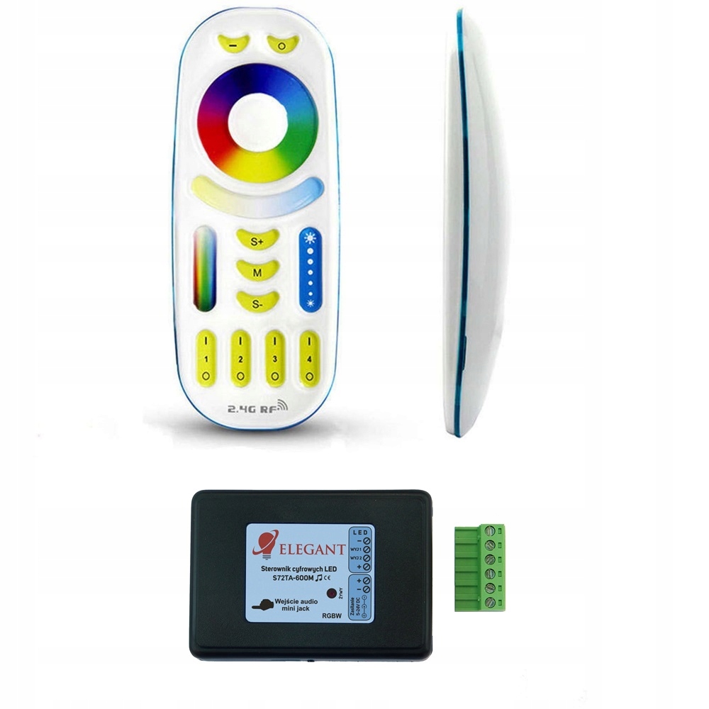 Digitální hudební Led ovladač Elegant S72TA Rgbw TM1814 5-24V s dálkovým ovládáním
