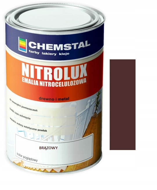 

Chemstal Nitrolux Emalia Nitro 1L Brązowy Połysk