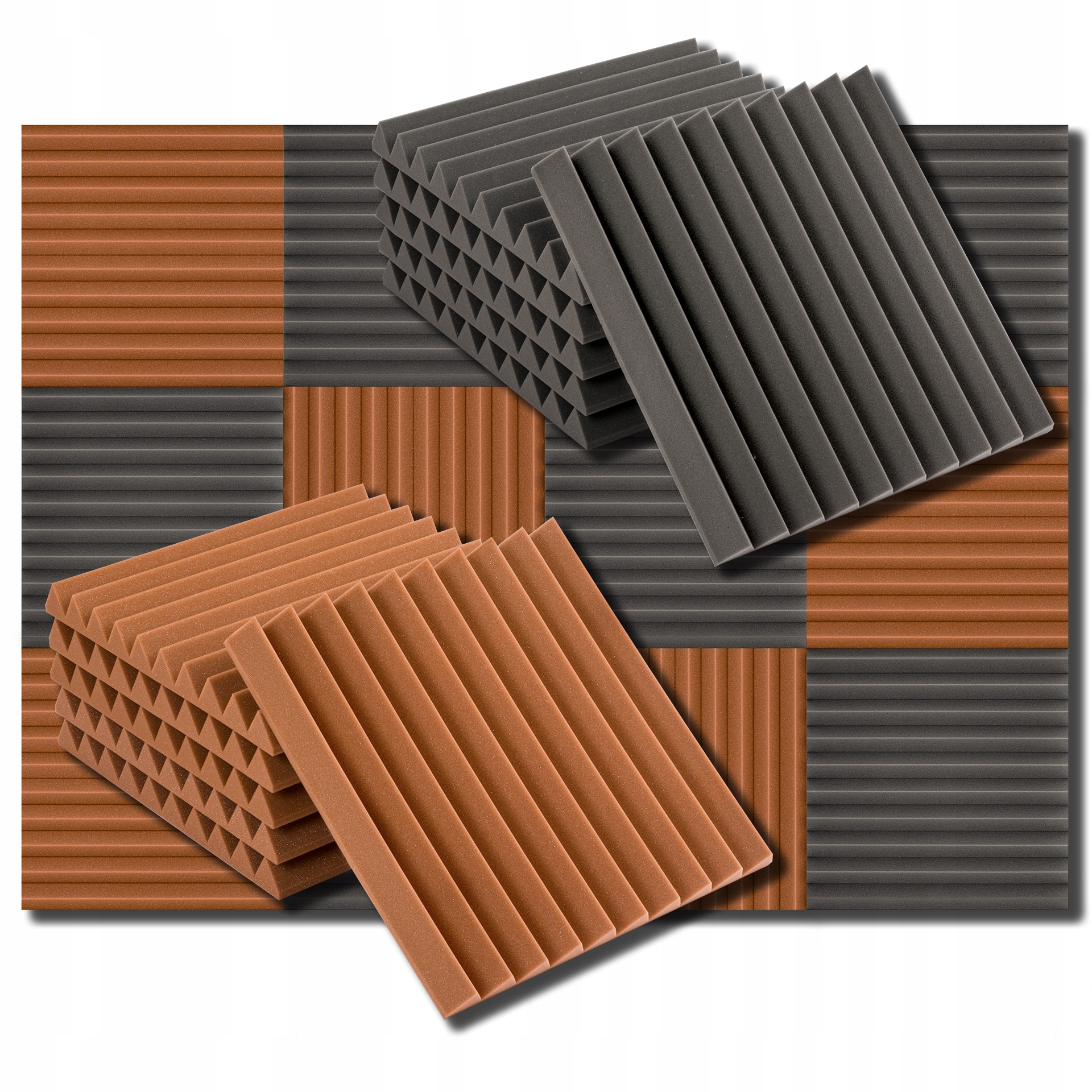 Penová špongia, akustická podložka, kliny, trojuholník, absorbér prebytočného hluku, mäkká