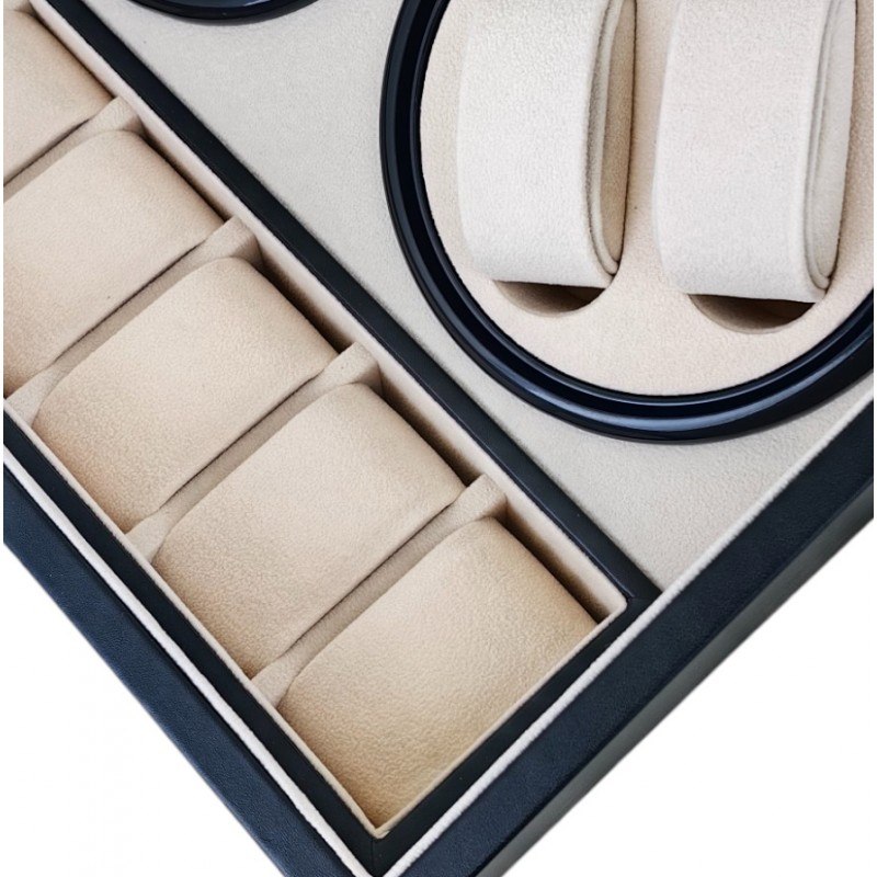 Rotomat do zegarków automatyczny 4+6 na zegarek szkatułka gablotka ekoskóra Model PD103