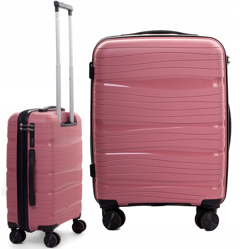 WALIZKA KABINOWA MAŁA BAGAŻ DO SAMOLOTU POLIPROPYLEN TSA RÓŻOWA RGL ...