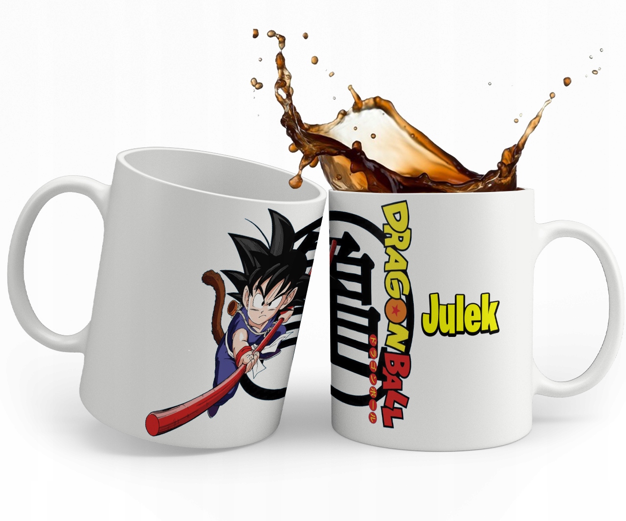 KUBEK DRAGON BALL SON GOKU VEGETA + IMIE+ KARTONIK