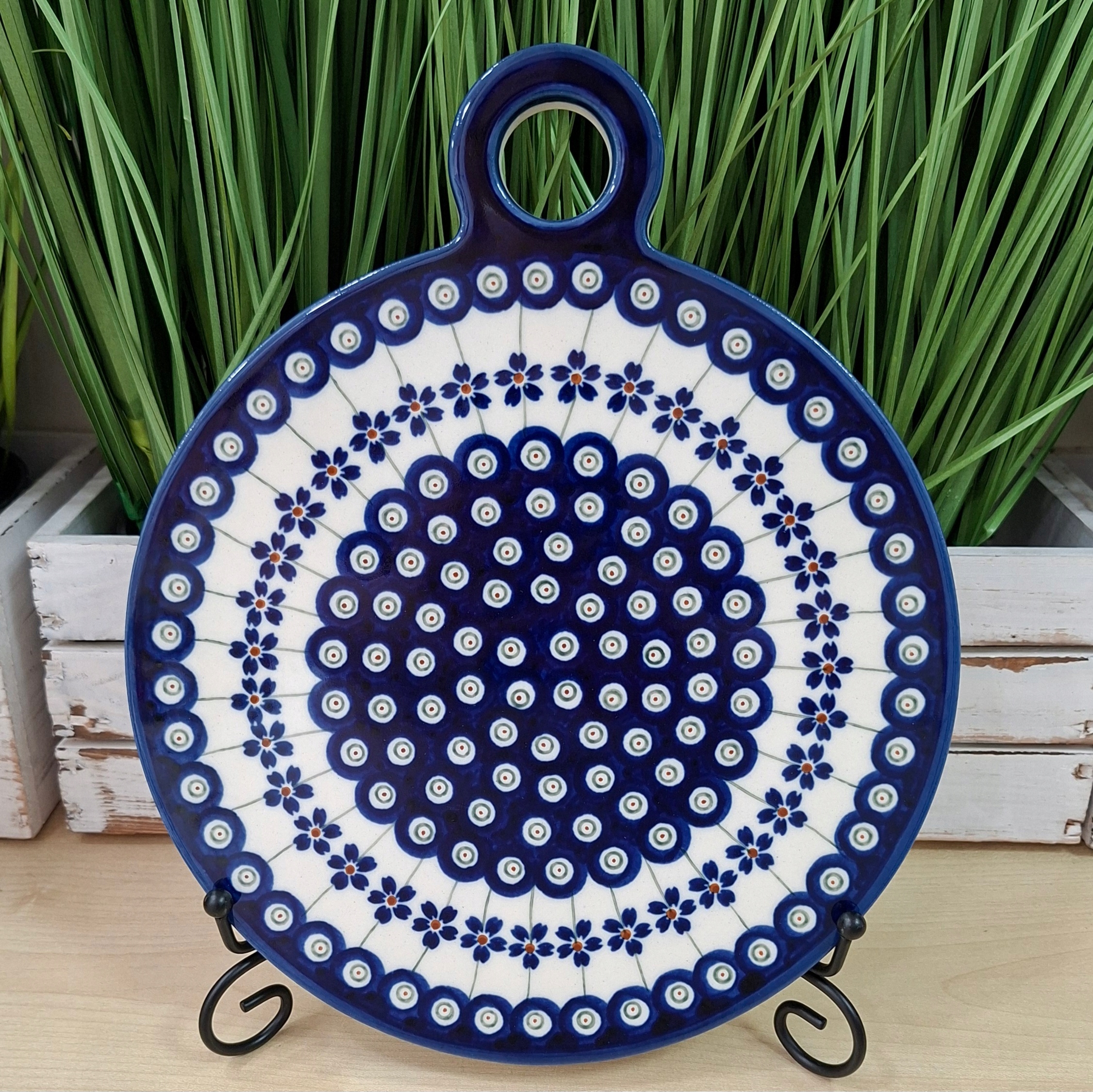 Bolesławiec Deska Okrągła Podstawka Ceramiczna 1173 Dek 166