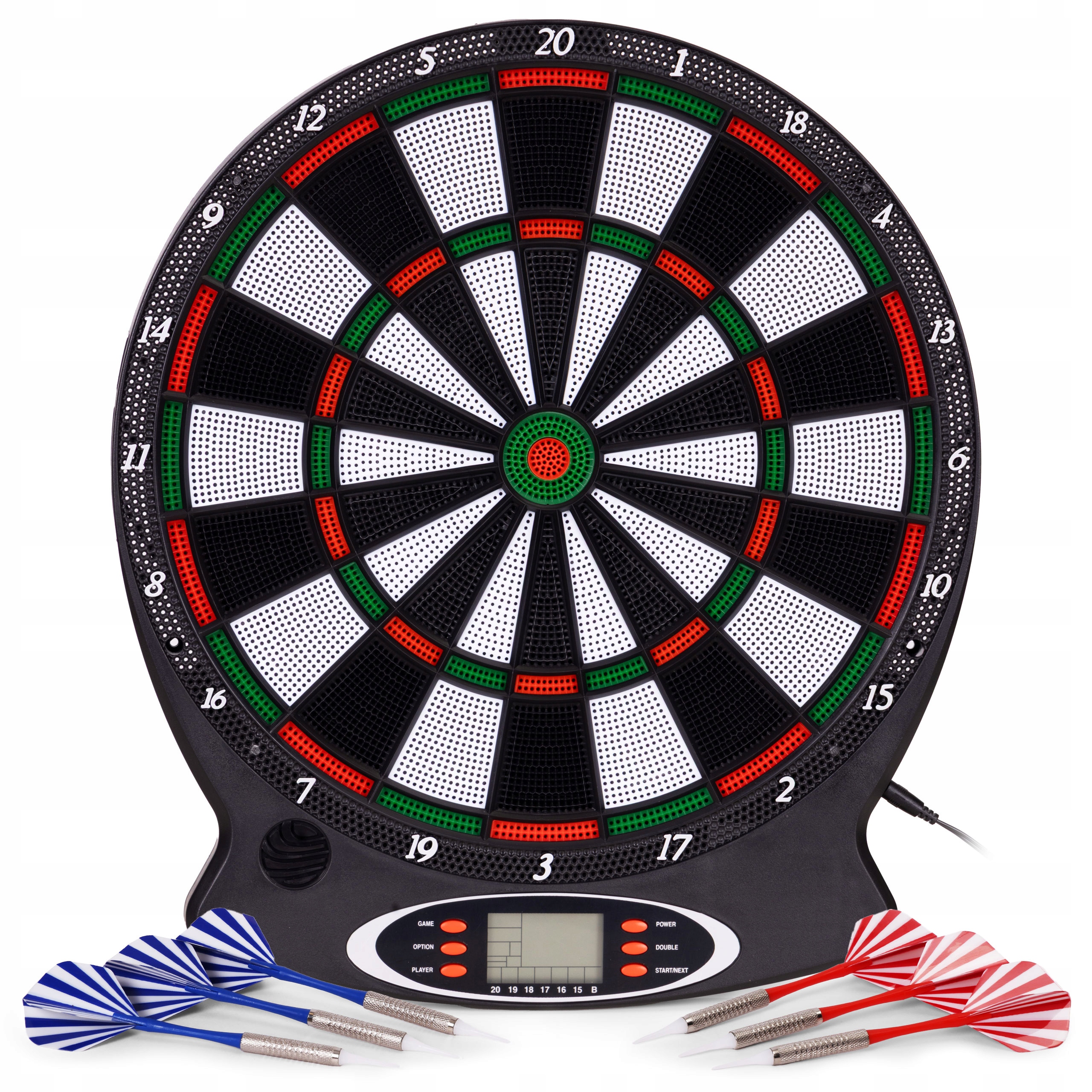 Elektroniczna tarcza do darta gry w rzutki lotki tablica LCD 38 cm 18 gier