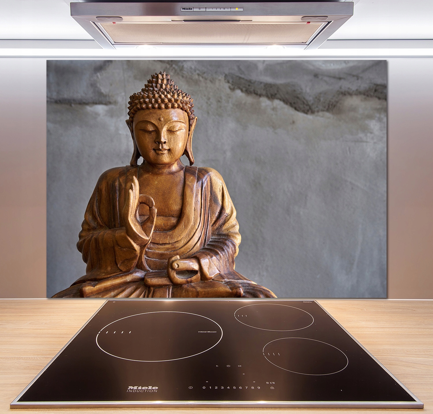 

Panel do kuchni Drewniany budda 100x70 cm + Klej