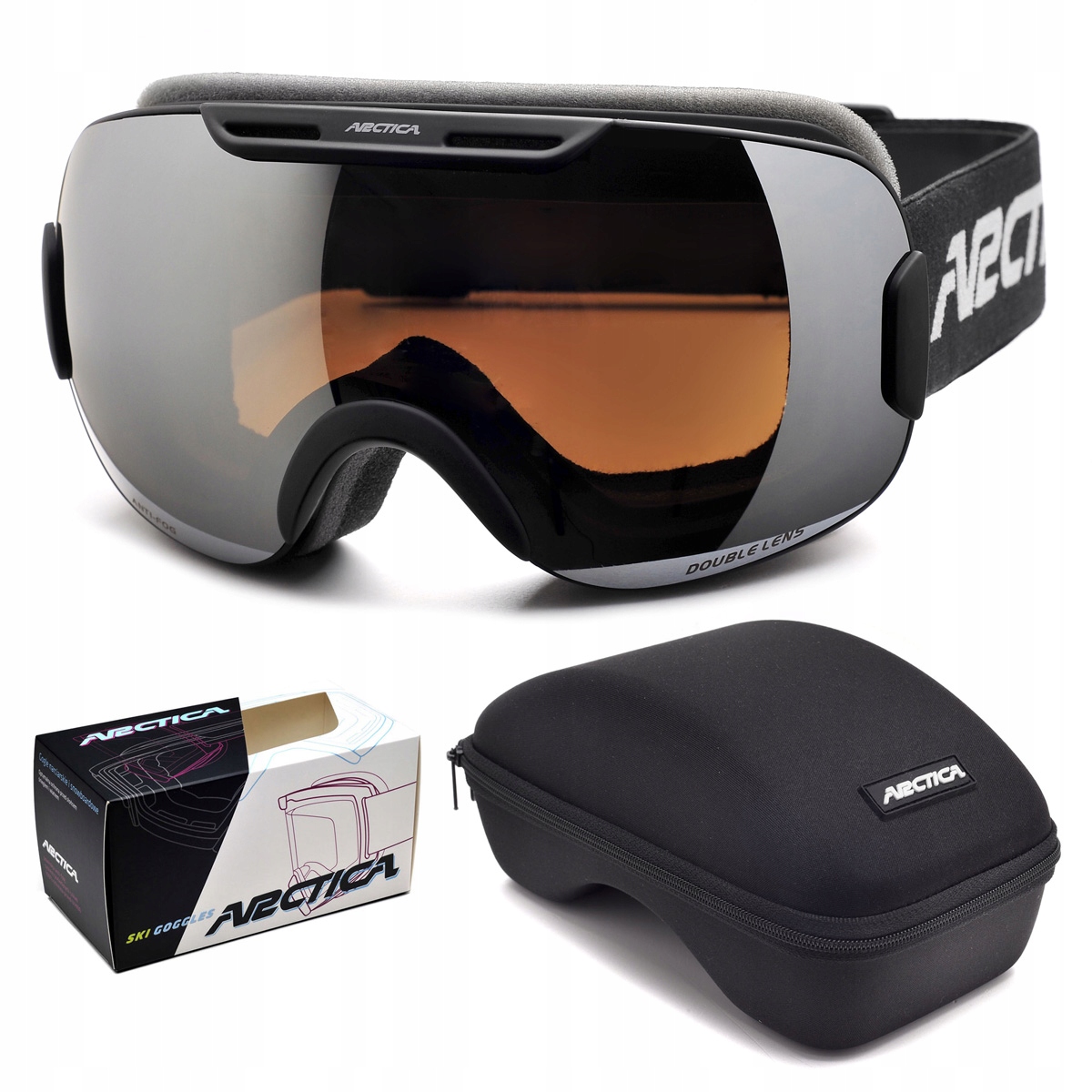 Nezamlžovací Lyžařské Brýle Arctica G-102 Kat. 2 S Dvojitým Sklem Pouzdro