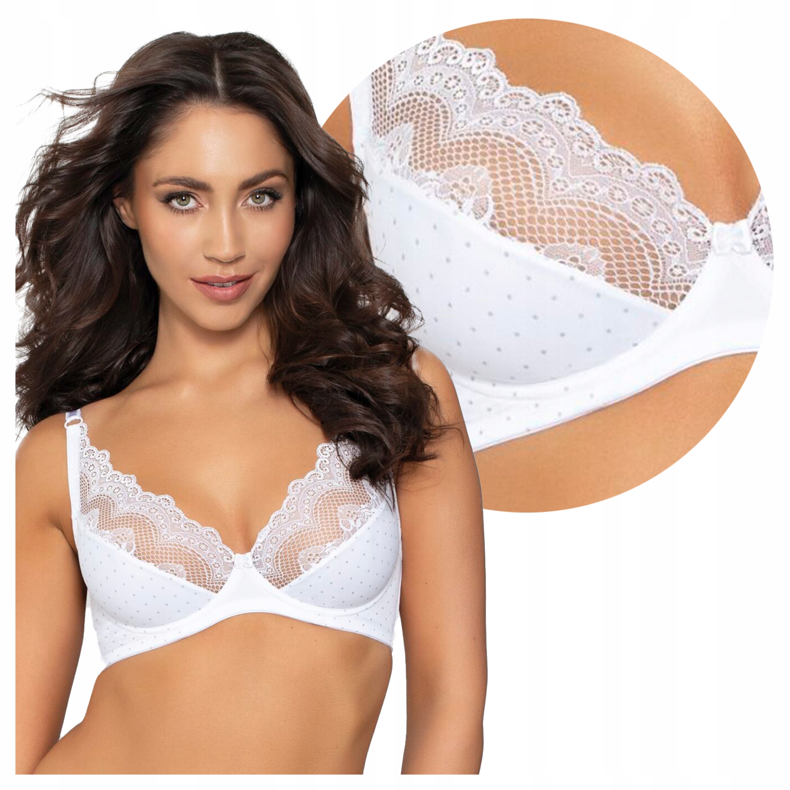 Korunková měkká podprsenka s kosticemi v kostce Sophia bílá 70C