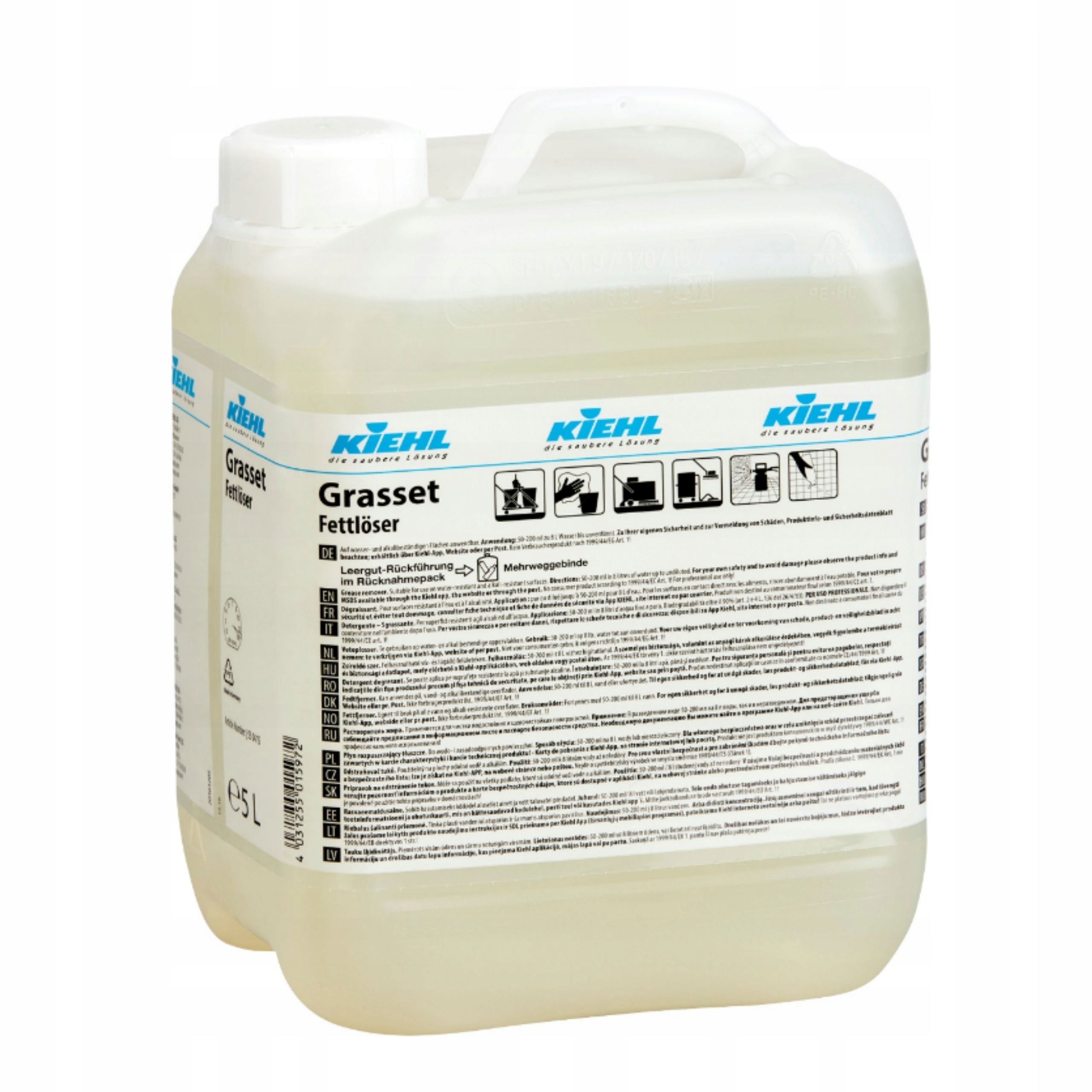 Levně Kiehl Grasset Silný roztok rozpouštějící tuky a potravinářské bílkoviny 5L