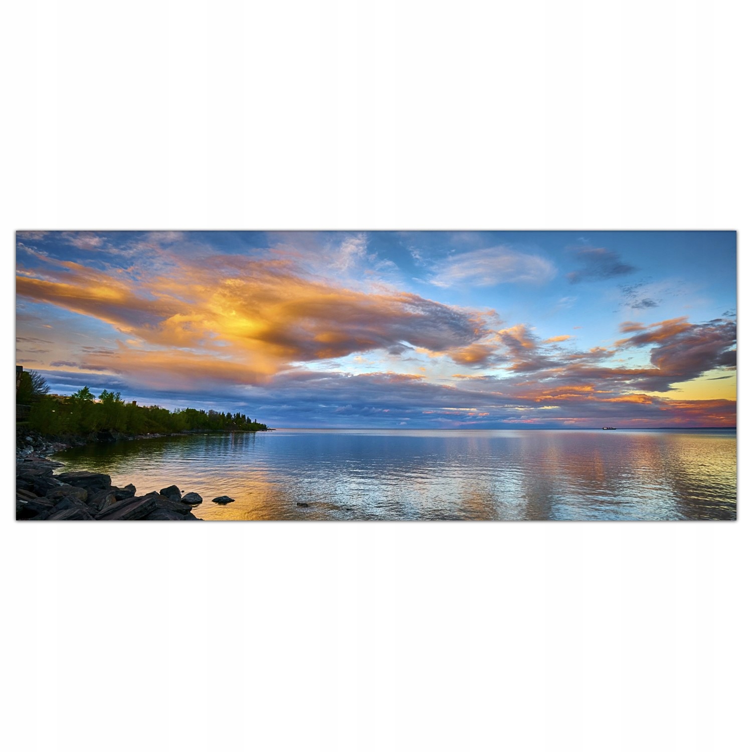 

Hartowany Obraz Szklany Ocean Zachód Słońca 125x50