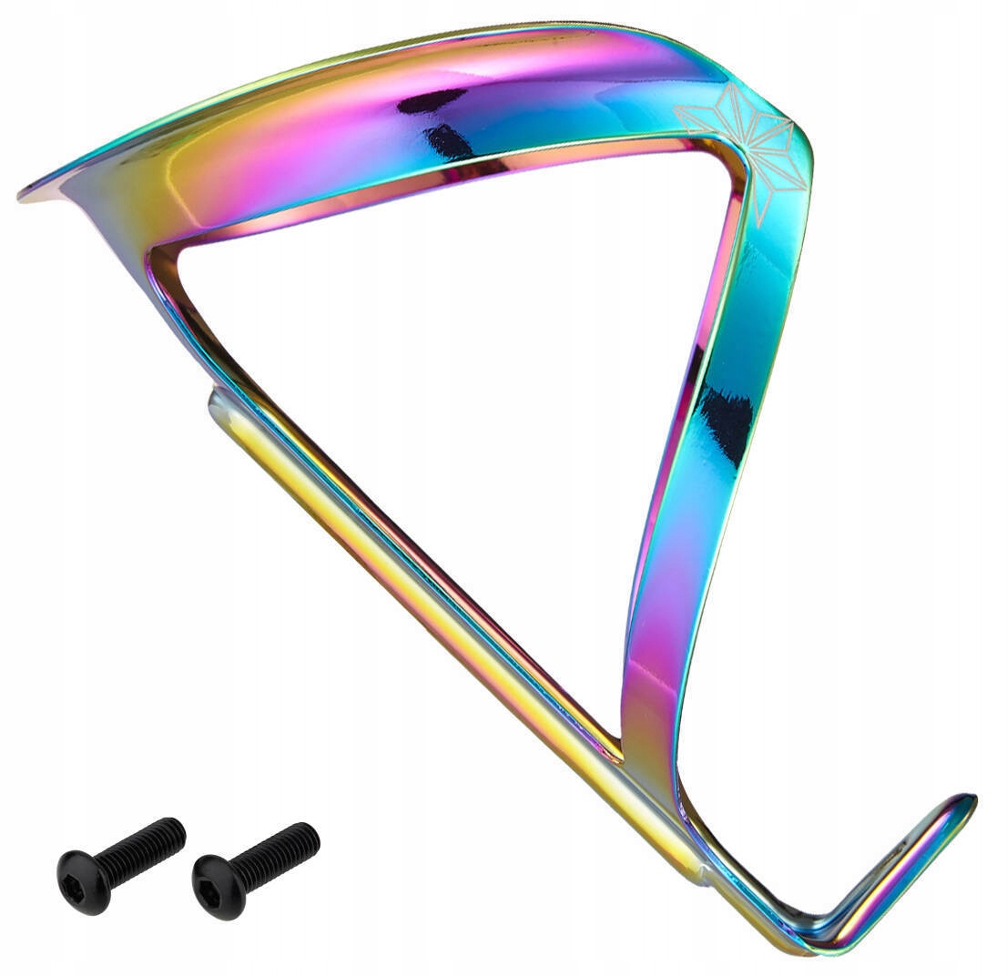 Supacaz koszyczek Fly Cage Ano Oil Slick tęczowy koszyk rowerowy na bidon