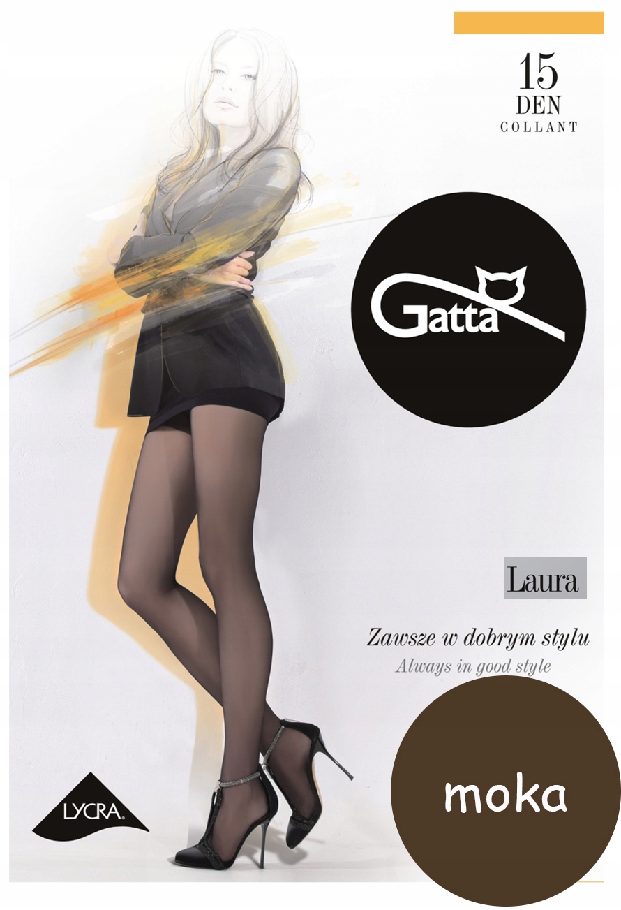 

Gatta rajstopy Laura 15 den Lycra moka 3 M